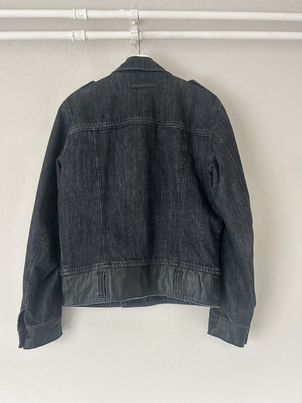 Jean Paul Gaultier Double-Breasted Denim Jacket with Leather Trim Size US M / EU 48-50 / 2 - 2 Thumbnail