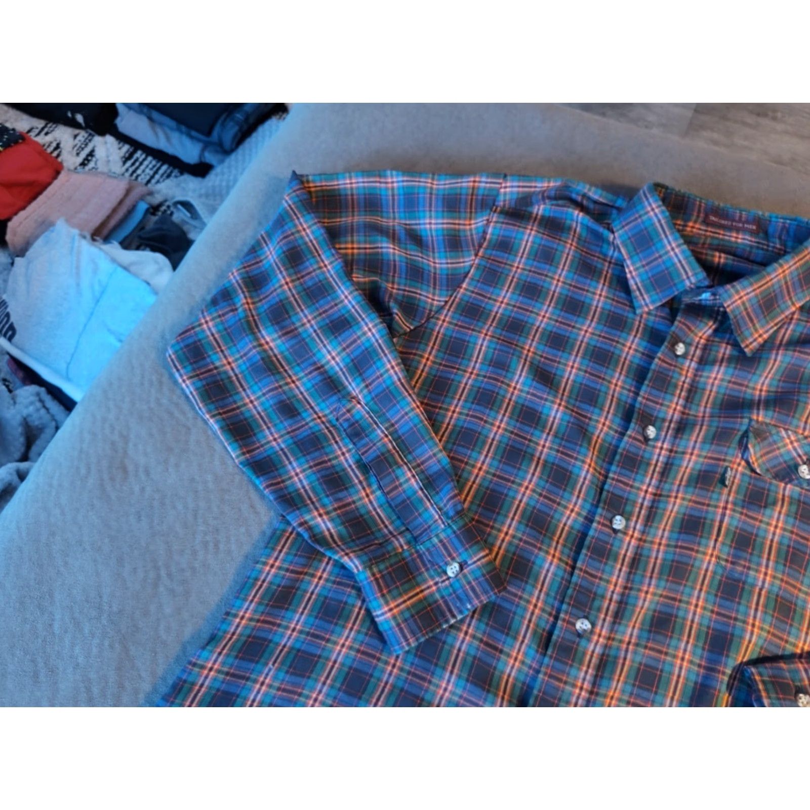 Levi's VTG Levi’s 80s Plaid Action Shirt Long Sleeve Size L Green/Red Made In USA Size US L / EU 52-54 / 3 - 4 Thumbnail