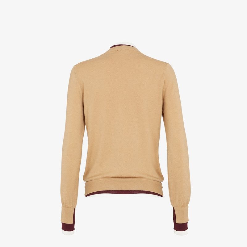 Fendi o1s1wg111225 Jumper in Beige Size XL / US 12-14 / IT 48-50 - 2 Thumbnail