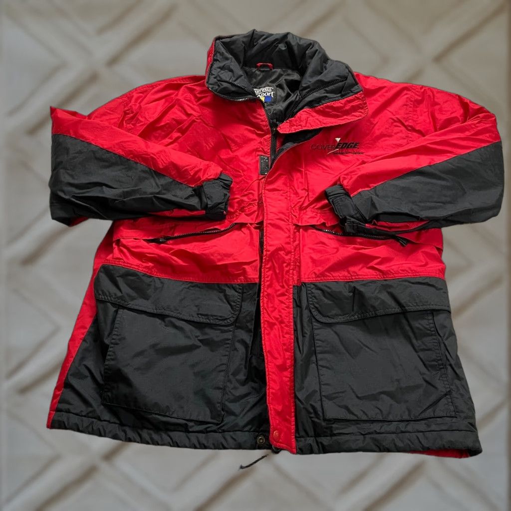 Vintage Hartwell ViaSport Windbreaker Jacket Men L Red Black Full Zip Pocket Outdoor Size US L / EU 52-54 / 3 - 1 Thumbnail