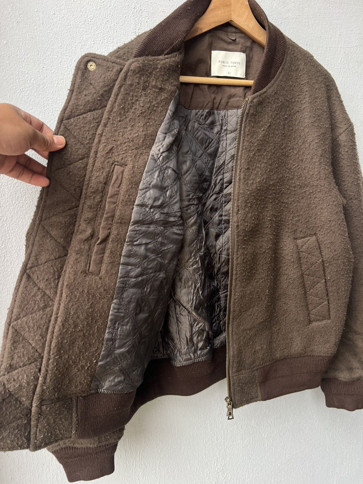 Japanese Brand Public Tokyo Wool Bomber Jacket Size M / US 6-8 / IT 42-44 - 8 Thumbnail