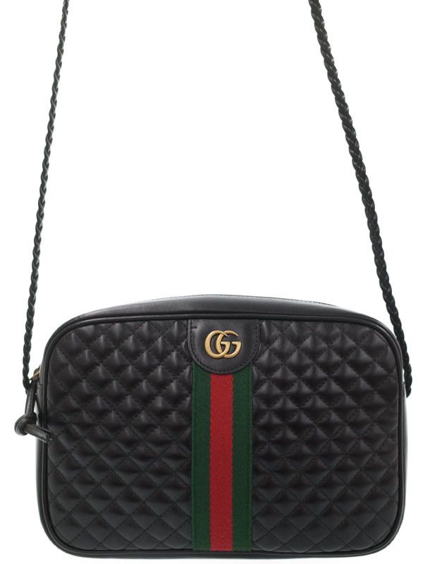 image of Gucci GG Marmont Quilted Leather Small Black Shoulder Bag, Women's