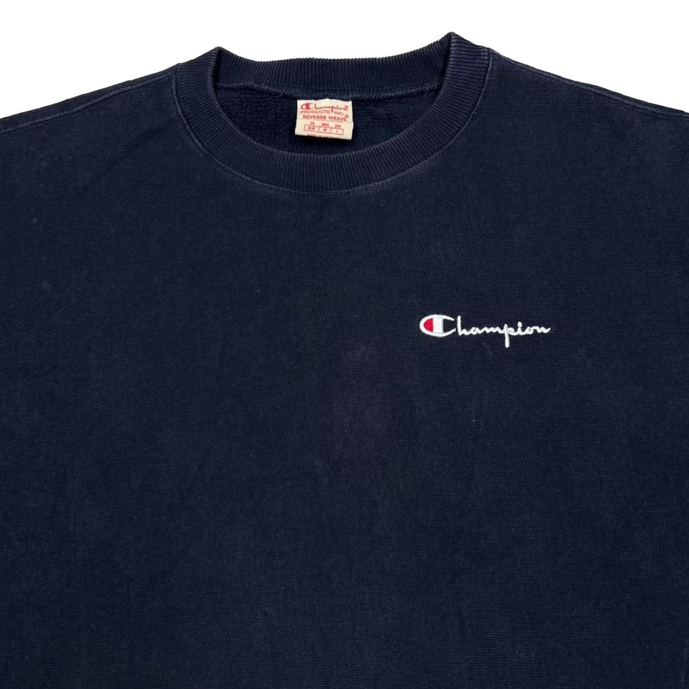 Champion Champion Reverse Weave Embroidered Mini Logo Navy Blue Sweatshirt M Men Long Sleeve Pullover Size US M / EU 48-50 / 2 - 4 Thumbnail