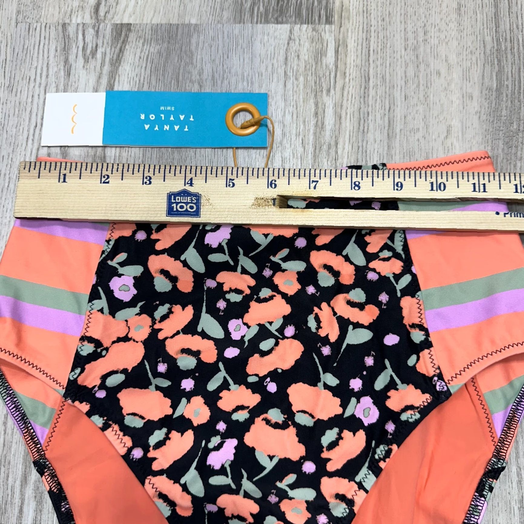 Tanya Taylor Tanya Taylor Swim Kaia Bikini Bottom Orange Black Floral High Waist Sz S Womens Size 28" / US 6 / IT 42 - 2 Thumbnail