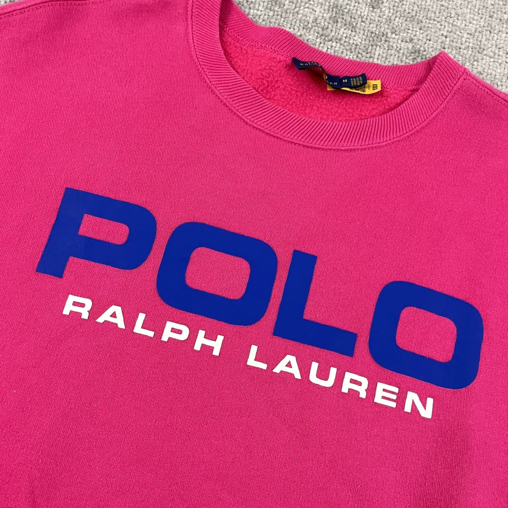 Polo Ralph Lauren Polo Ralph Lauren Sweatshirt Womens Medium Pink Logo Spellout Crew Neck Pullover Size M / US 6-8 / IT 42-44 - 2 Thumbnail