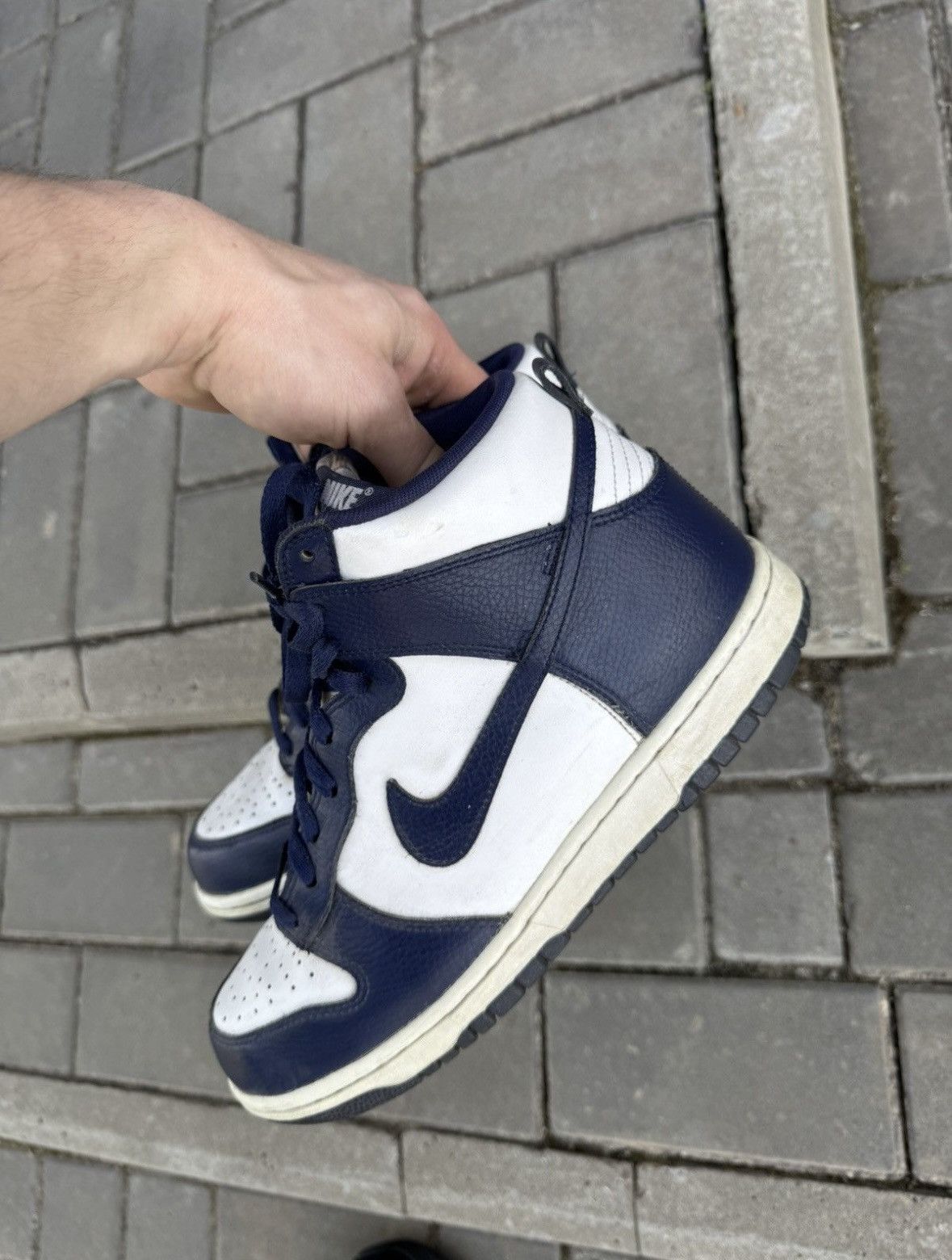 Nike Vintage Nike Dunk High Blue Marine size Us 8 Size US 8 / EU 41 - 2 Thumbnail