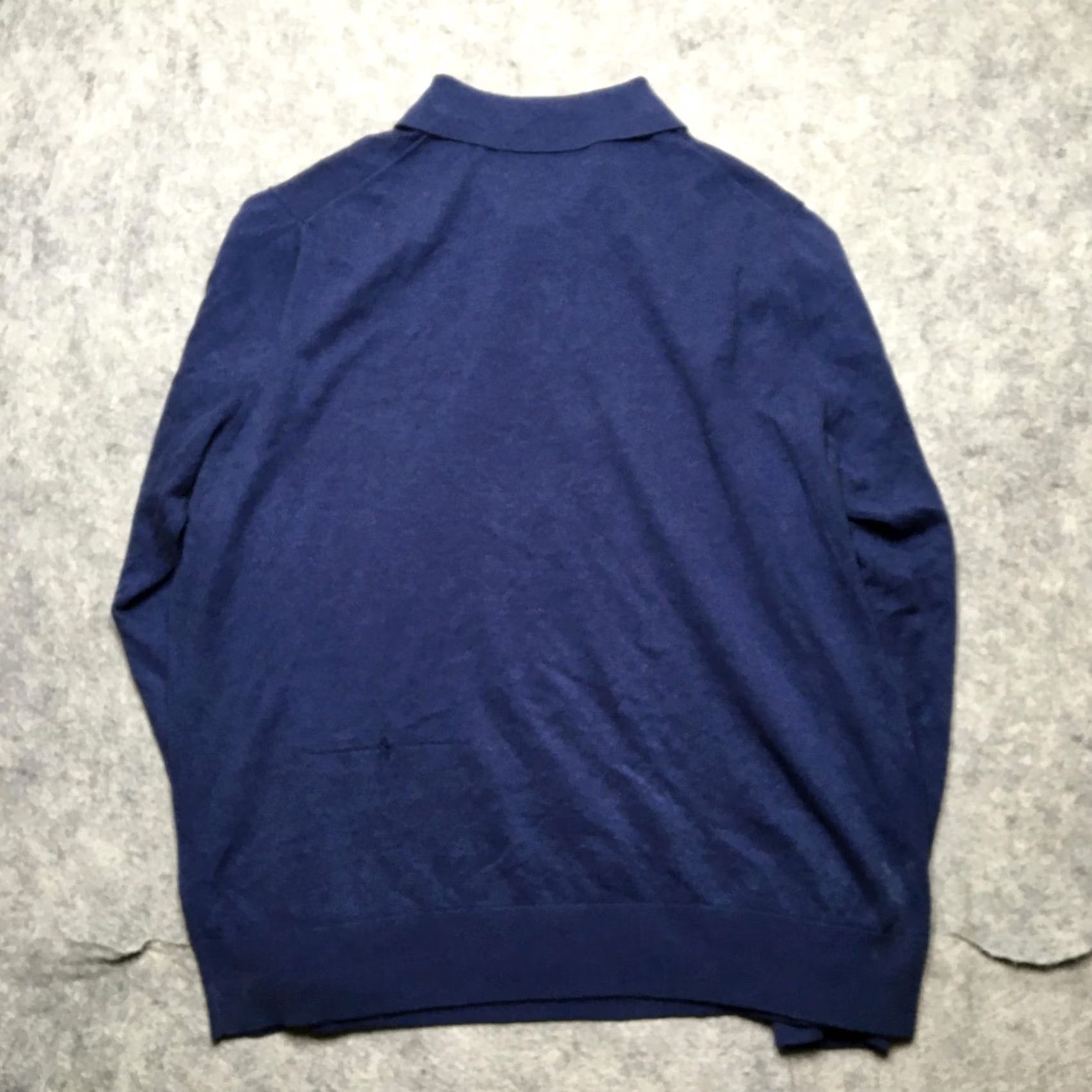 Brooks Brothers Brooks Brothers Sweater Mens Large Blue Long Sleeve Polo Knit Italian Yarn Sweater Polo Collar Mens L Blue Knit Pullover Ribbed Cuff/Hem Solid - Size US L / EU 52-54 / 3 - 6 Thumbnail