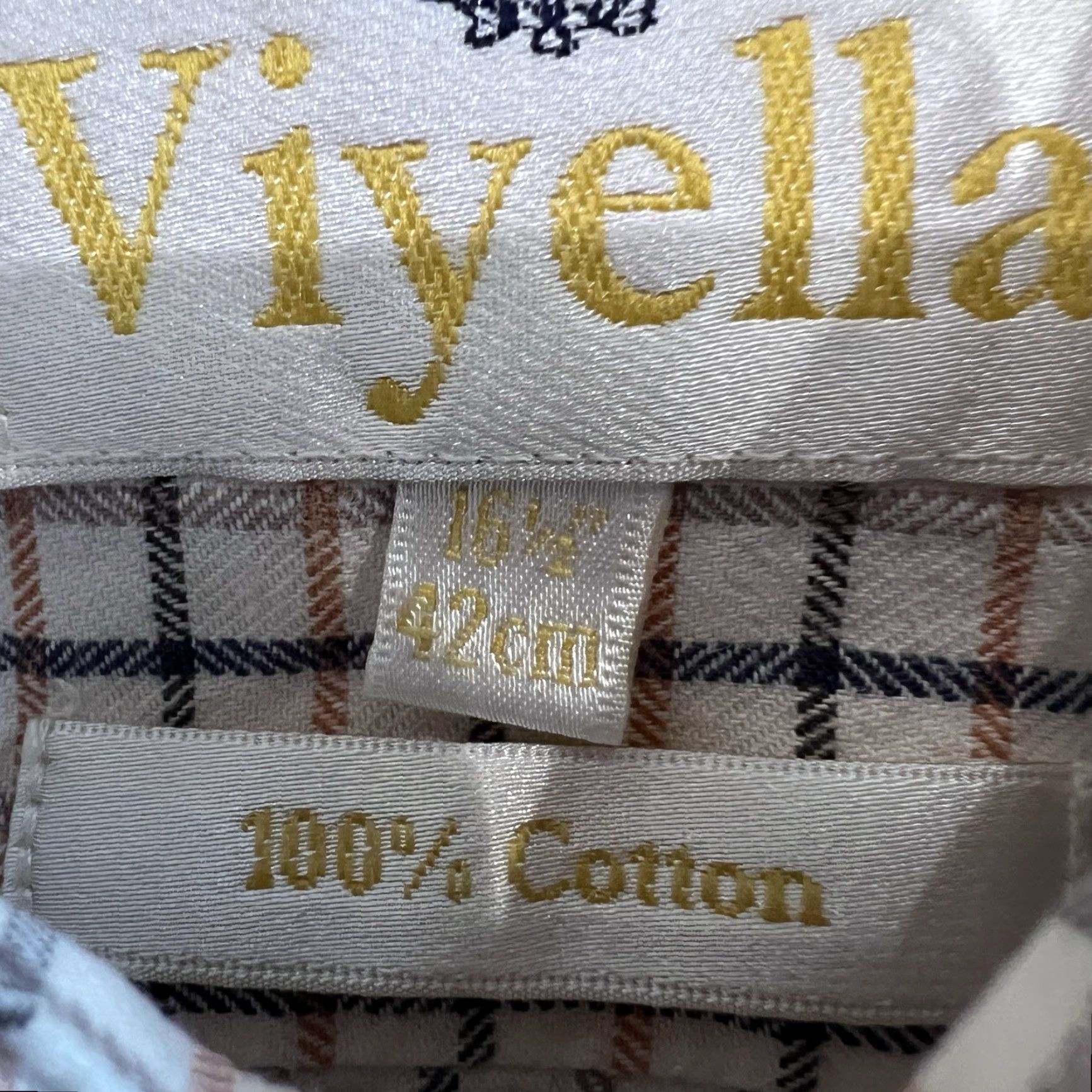 Vintage Men’s Viyella Button Up Shirt Size 16.5 Windowpane Design Size US L / EU 52-54 / 3 - 4 Thumbnail