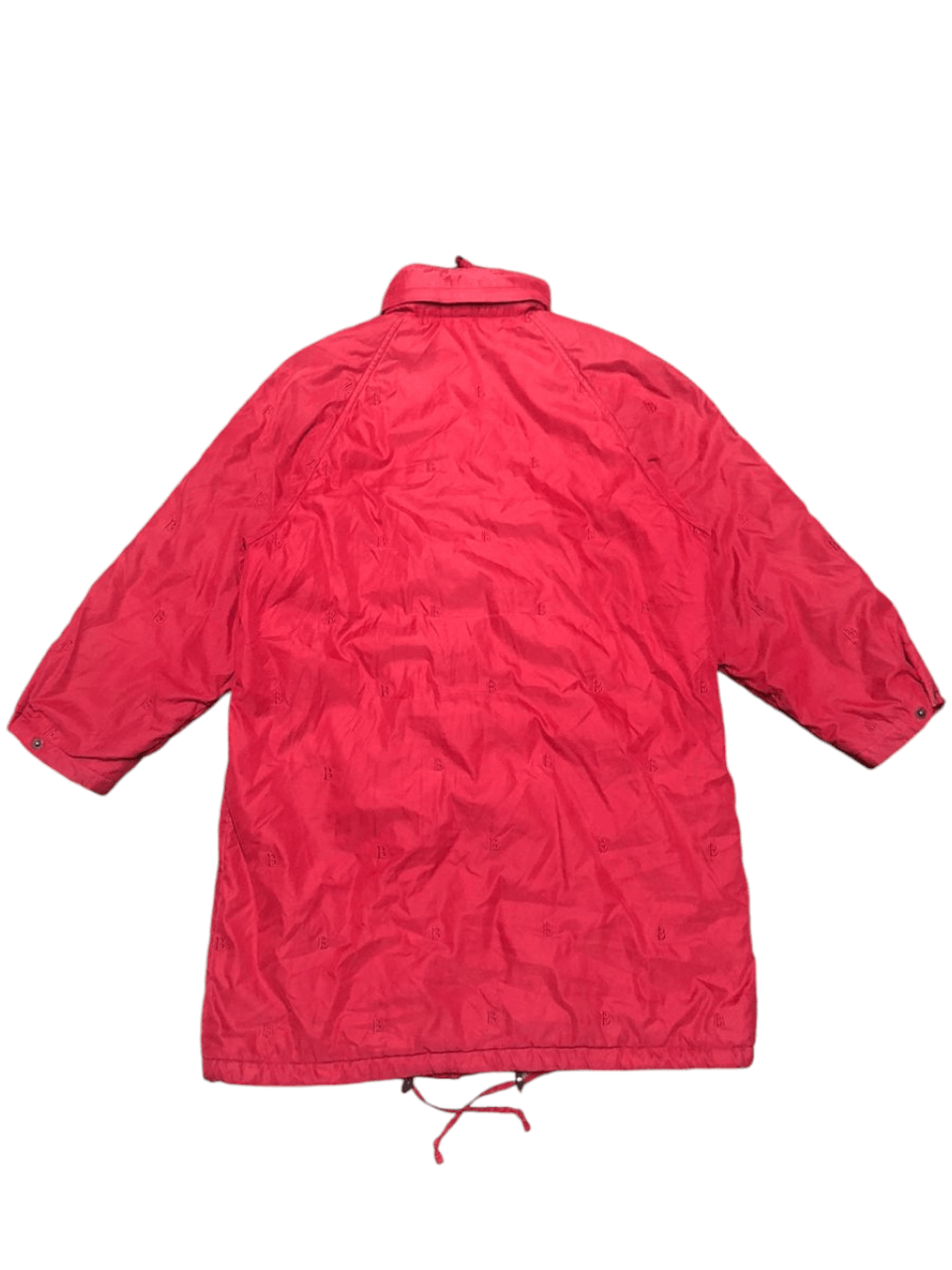 Burberry Vintage Burberrys Red Velvet Embroidered B Down Trench Coat Size US M / EU 48-50 / 2 - 2 Thumbnail