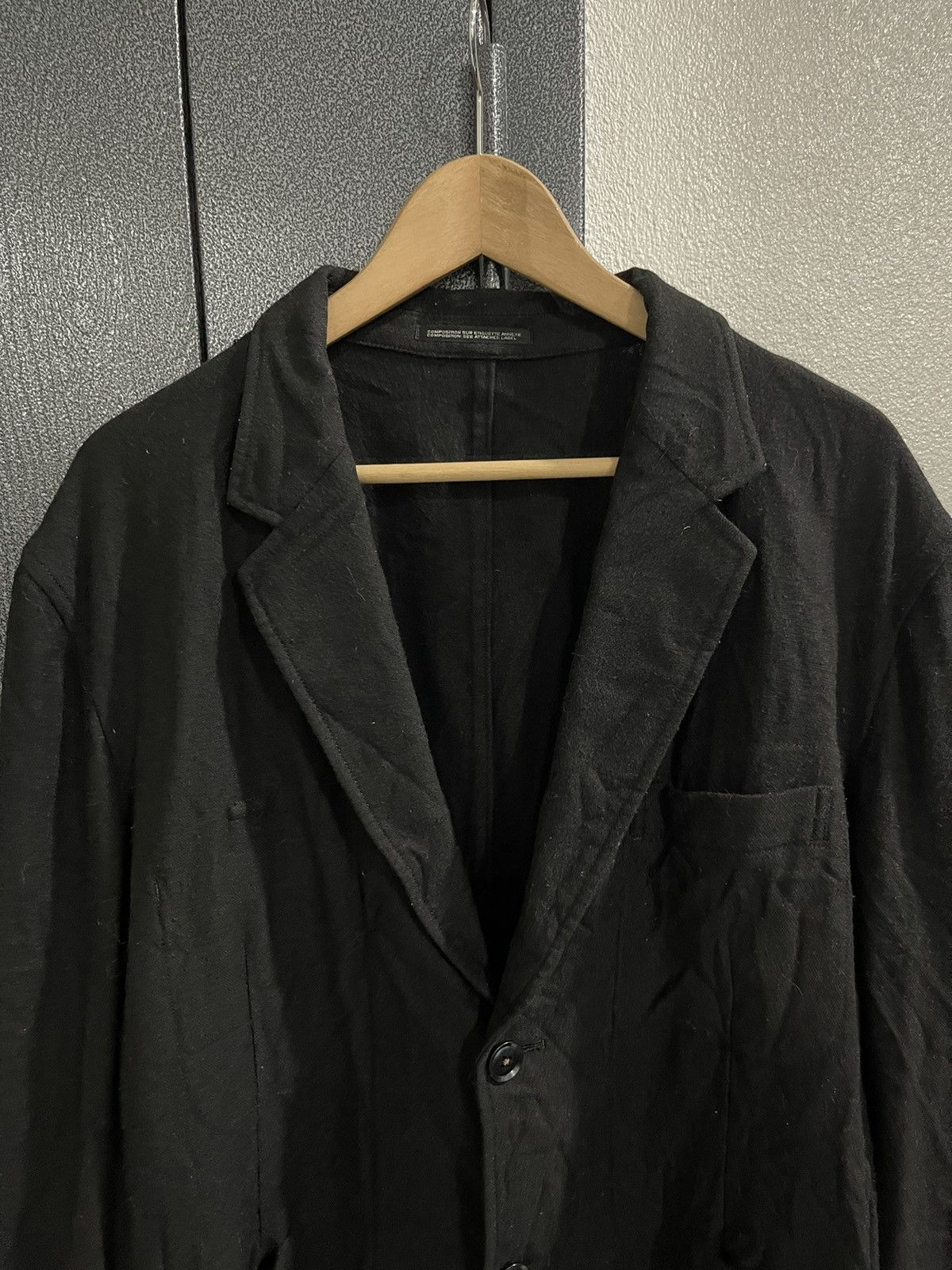 Yohji Yamamoto Vintage Yohji Yamamoto Pour Homme Wool Jacket Size US L / EU 52-54 / 3 - 5 Thumbnail