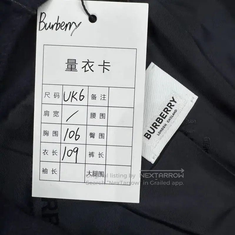 Burberry Burberry Women's Wool Mid-Length Coat in Navy. Size M / US 6-8 / IT 42-44 - 9 Thumbnail