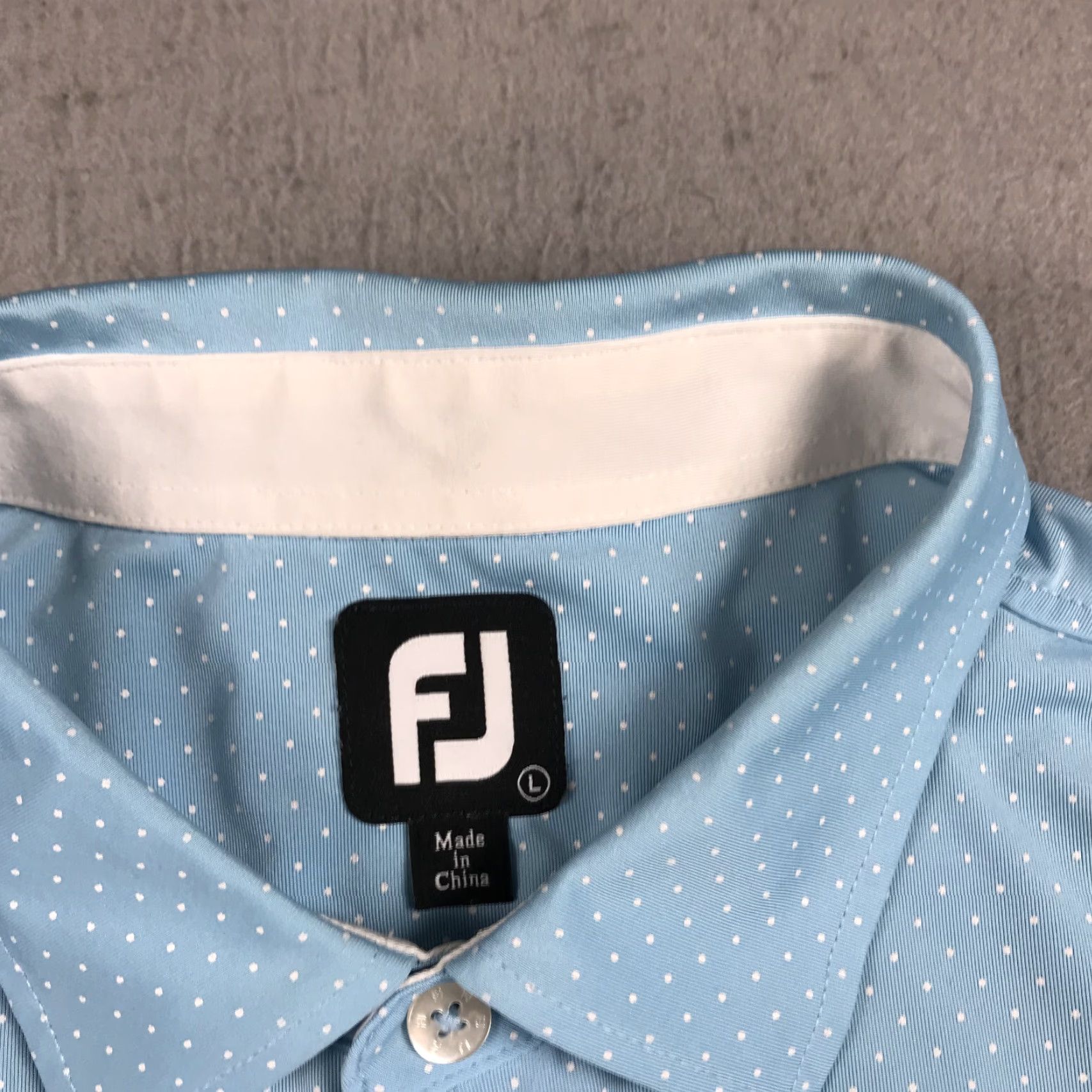 Footjoy FootJoy Polo Shirt Mens L Blue Polka Dot Golf Shirt Polo Shirt Nike Size US L / EU 52-54 / 3 - 5 Thumbnail