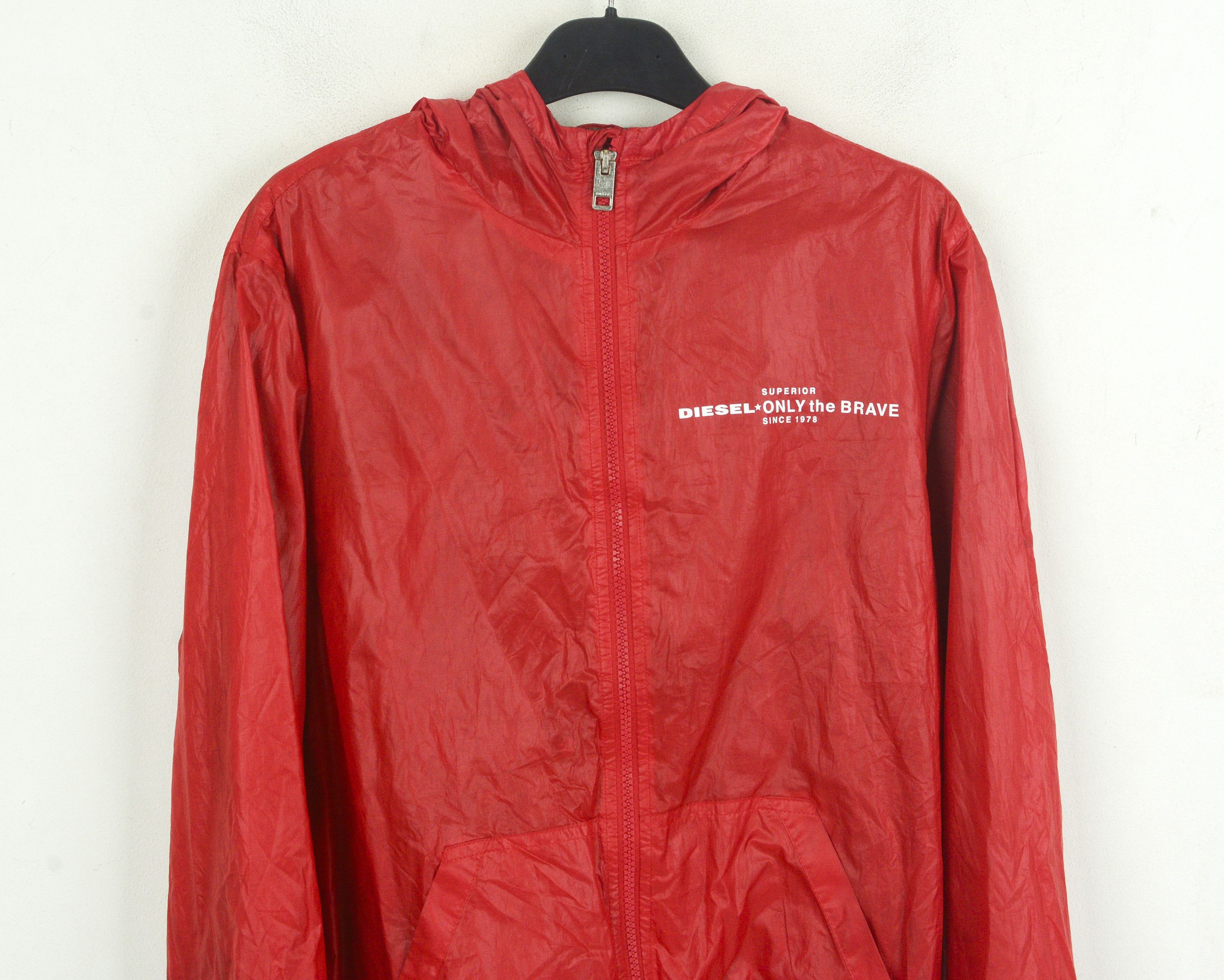 Diesel WHATEVER Girls Youth Size 14y Rain Jacket Hooded XS Red Size XS / US 0-2 / IT 36-38 - 3 Thumbnail