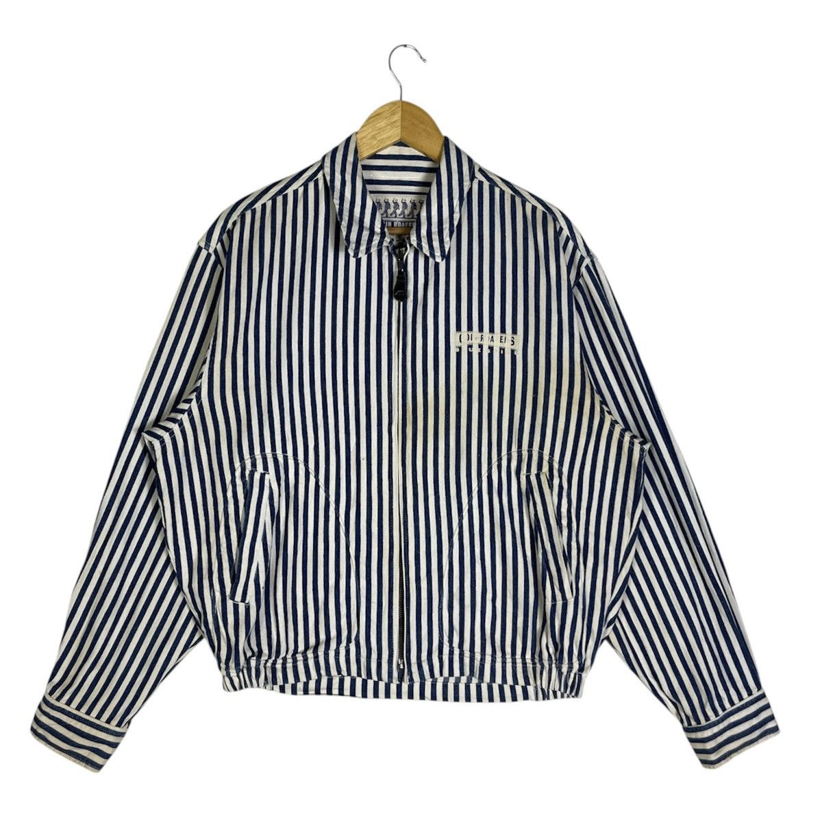 Vintage Vintage Blue Spice Hickory Stripe Vertical Blouson Jacket Size US M / EU 48-50 / 2 - 1 Thumbnail