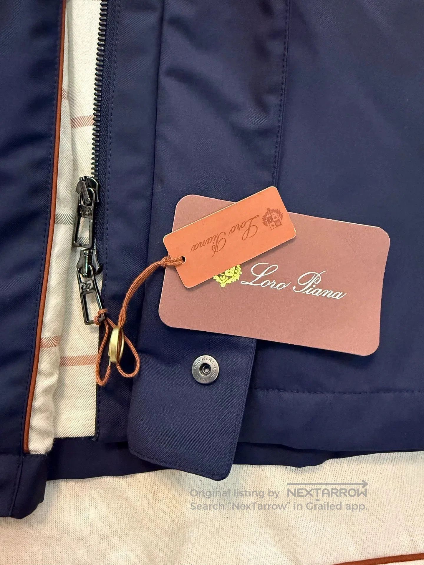 Loro Piana Blue Collared Light Jacket with Front Pockets. Size US M / EU 48-50 / 2 - 6 Thumbnail