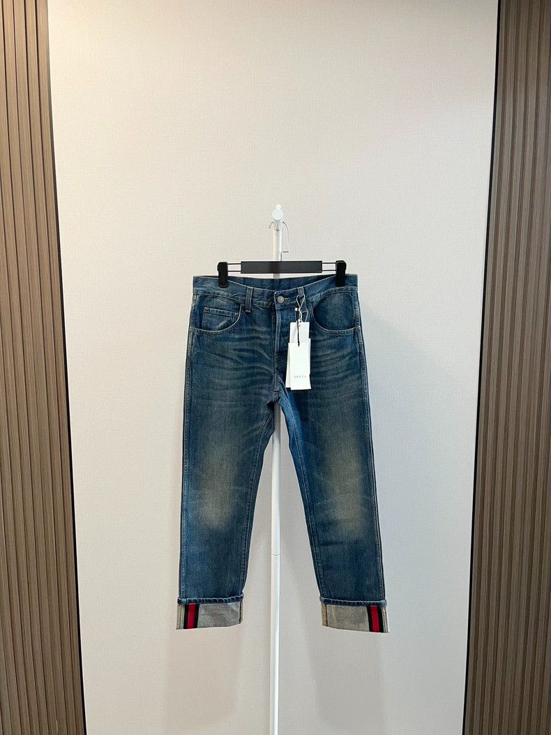 Gucci Gucci Blue wash, striped trousers, casual jeans 2502-Nextar Size US 30 / EU 46 - 1 Thumbnail