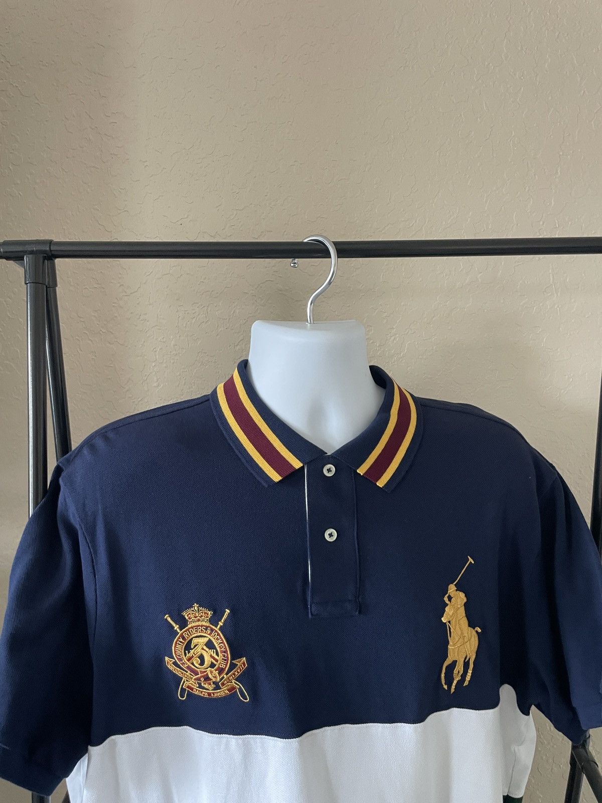 Polo Ralph Lauren RL County Riders & Jockeys Club Crest Polo nwt 115.00 Size US XL / EU 56 / 4 - 2 Thumbnail