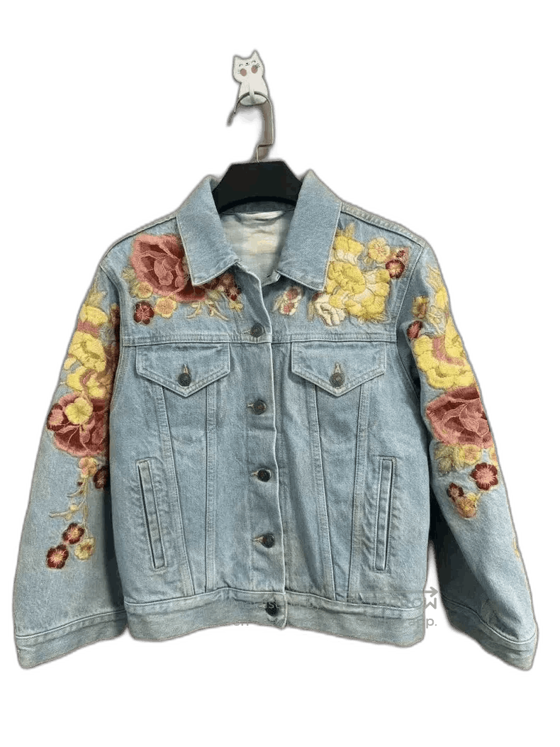 Gucci Gucci Gucci floral pattern back logo distressed denim jacke Size US M / EU 48-50 / 2 - 1 Thumbnail