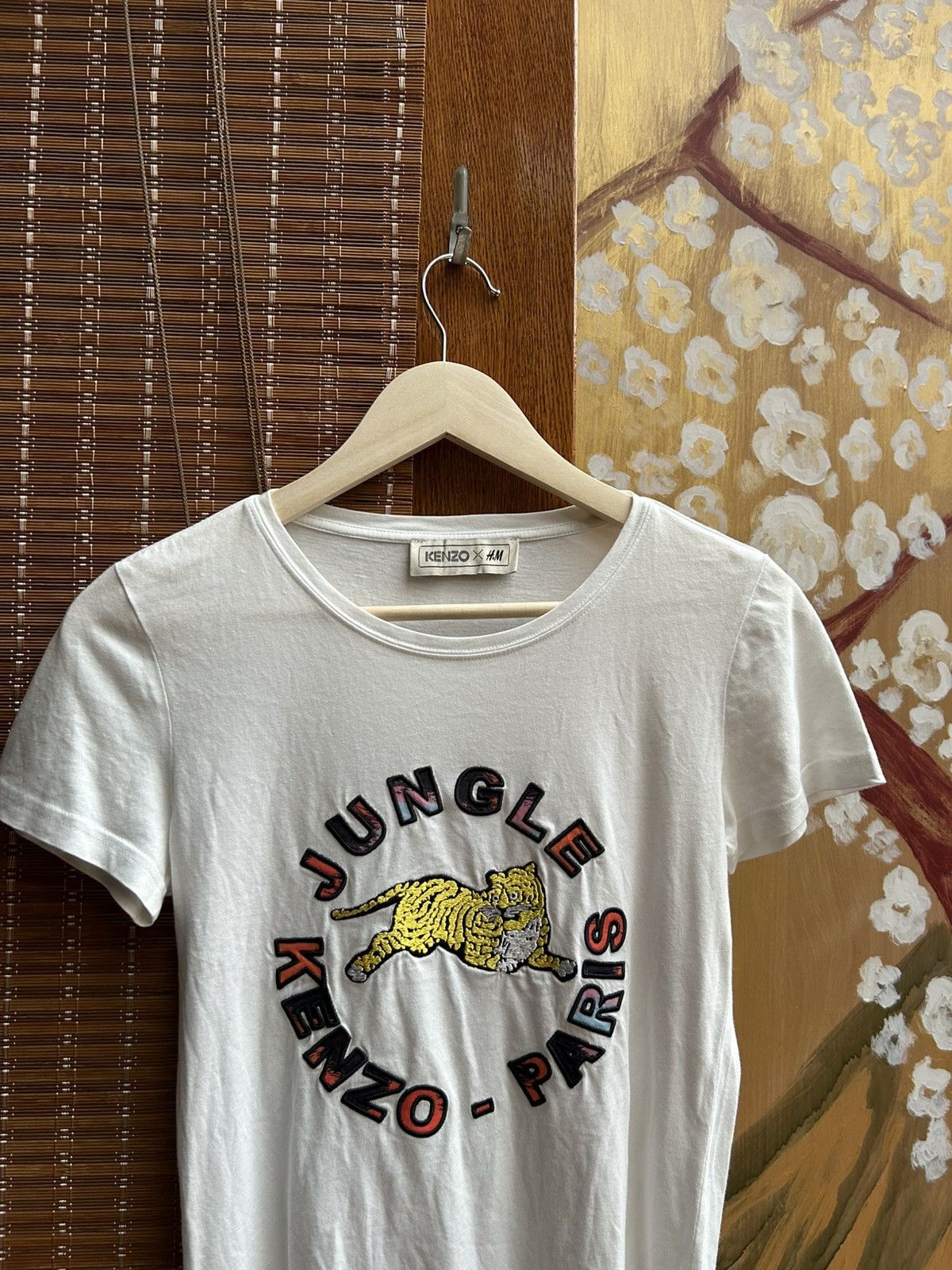 H&M × Kenzo Kenzo Jungle X H&M Embroidered Tiger Logo White Tee Size XS Size XS / US 0-2 / IT 36-38 - 3 Thumbnail