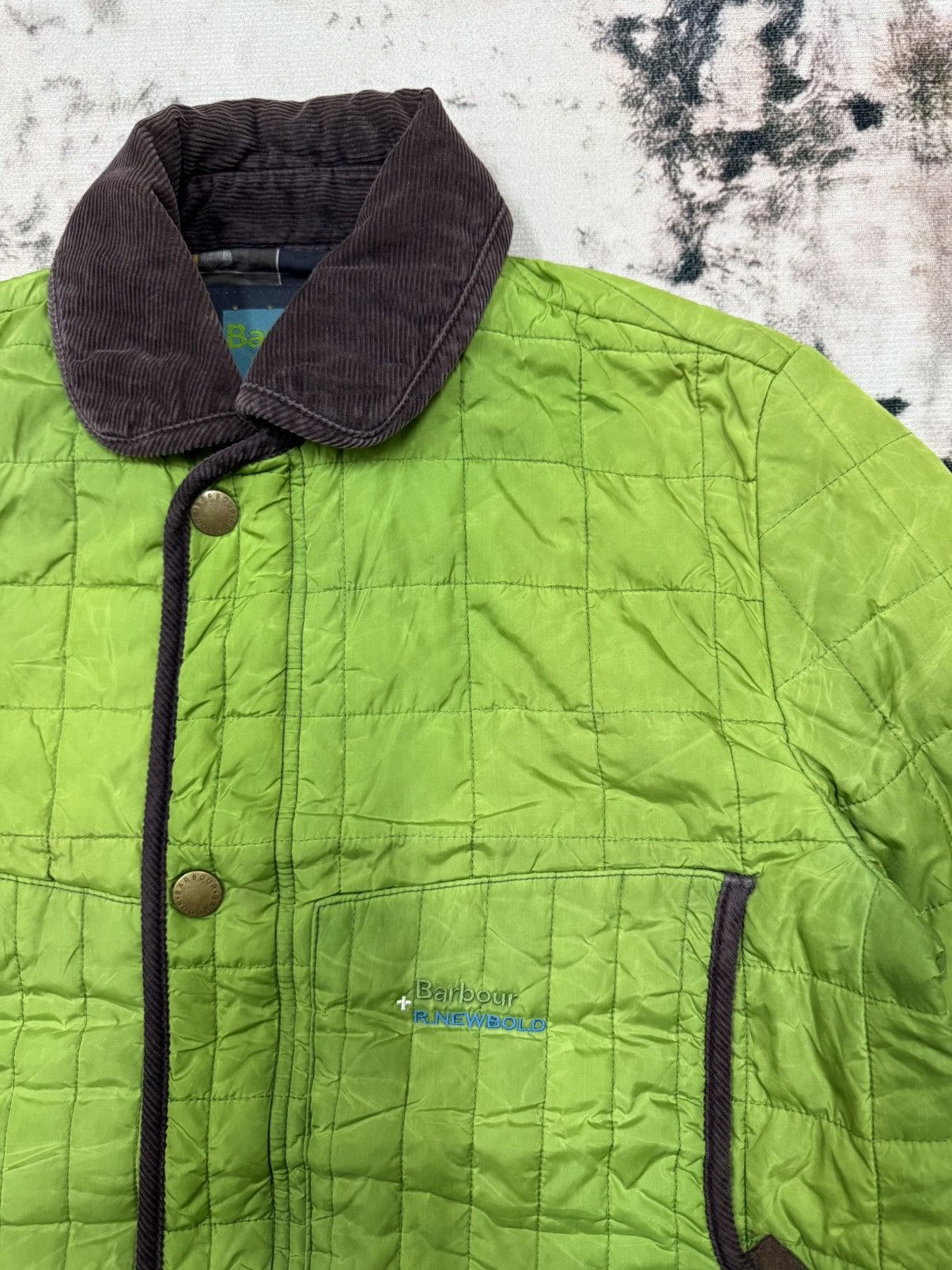 Barbour Barbour R.Newbold Quilted Cudroy Colar Down Jacket Size US S / EU 44-46 / 1 - 4 Thumbnail