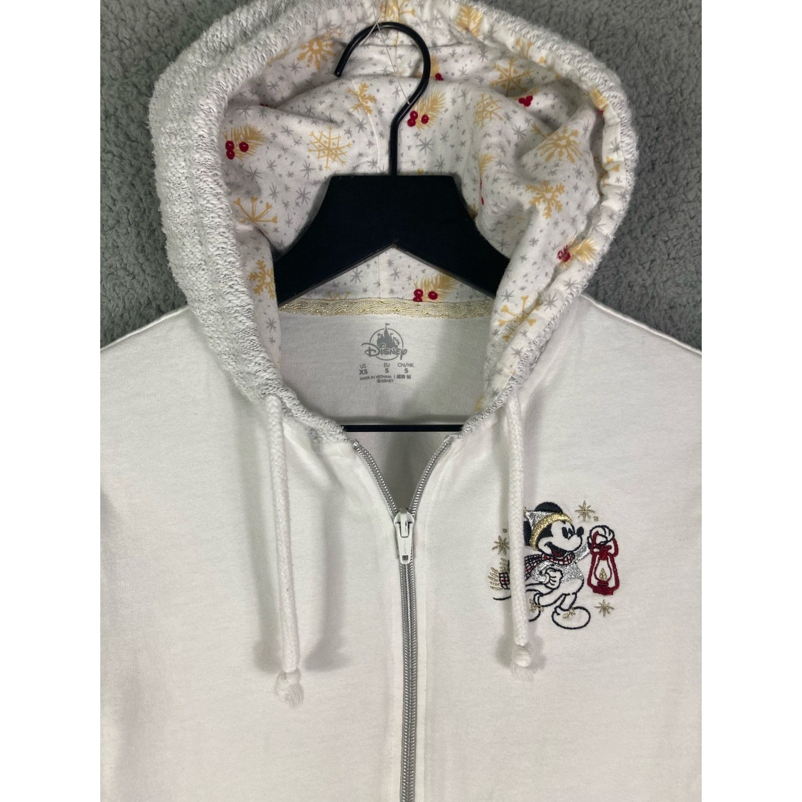 Disney Disney Parks Christmas Kids XS Zip Hoodie White Mickey Size XS / US 0-2 / IT 36-38 - 5 Thumbnail
