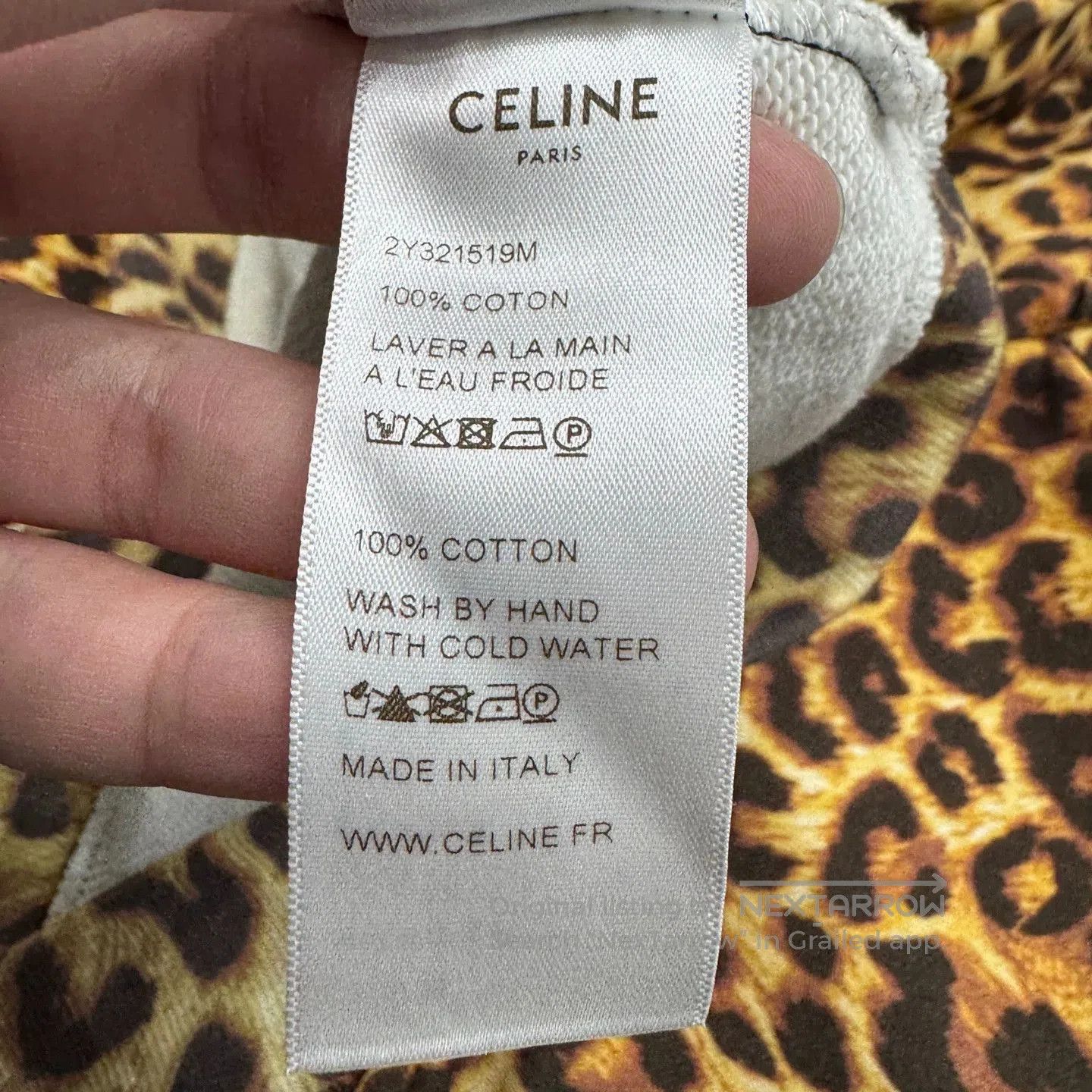 Celine Yellow Leopard Print Oversized Hoodie Size M. Size US M / EU 48-50 / 2 - 3 Thumbnail