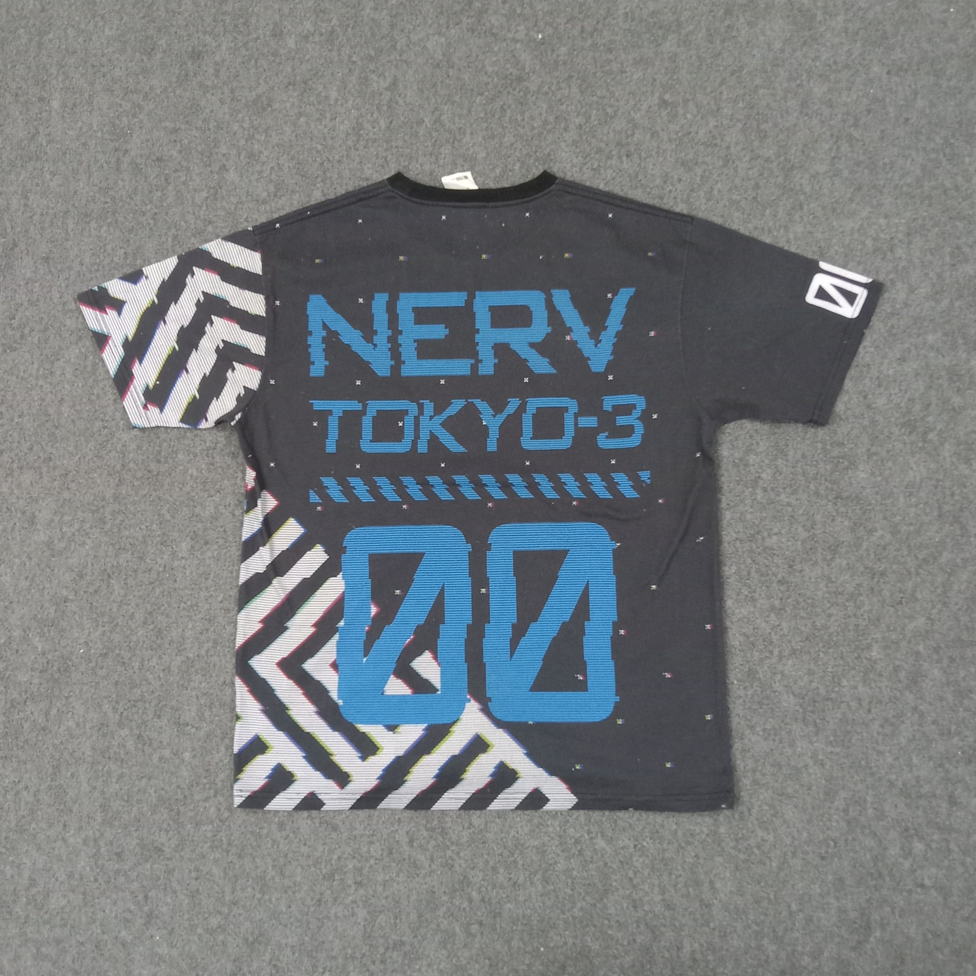 Anime Evangelion Nerv Tokyo-3 Anime Glitch Design Tshirt C249N22 Size US L / EU 52-54 / 3 - 6 Thumbnail