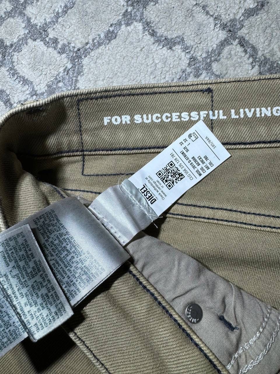 Diesel × Japanese Brand × Vintage Diesel Vintage Japanese Streetwear y2k Beige Denim Jeans Size US 32 / EU 48 - 11 Thumbnail
