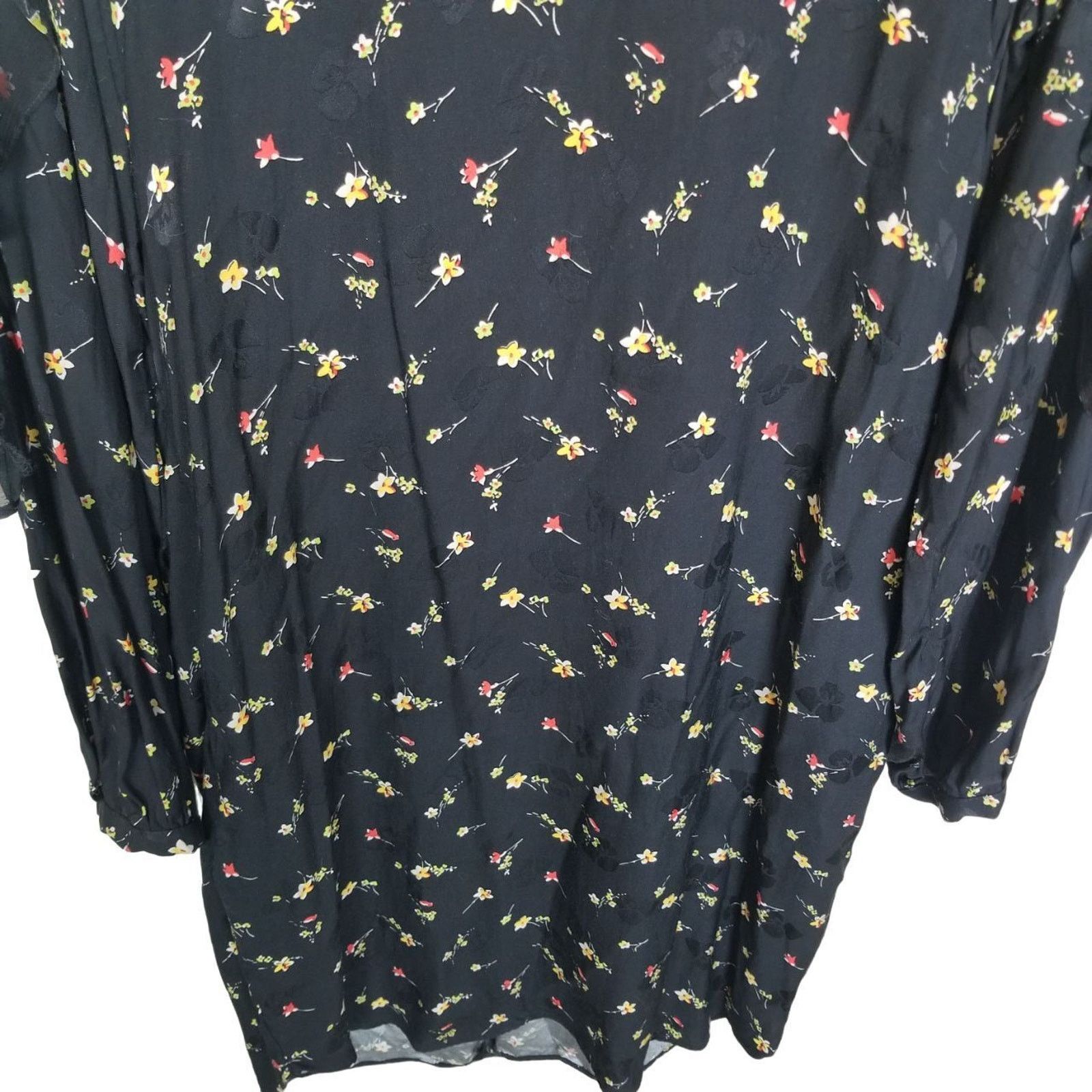 Lauren Ralph Lauren Lauren Ralph Lauren Womens Floral Sheath Dress Ruffle Sleeve Size L / US 10 / IT 46 - 4 Thumbnail
