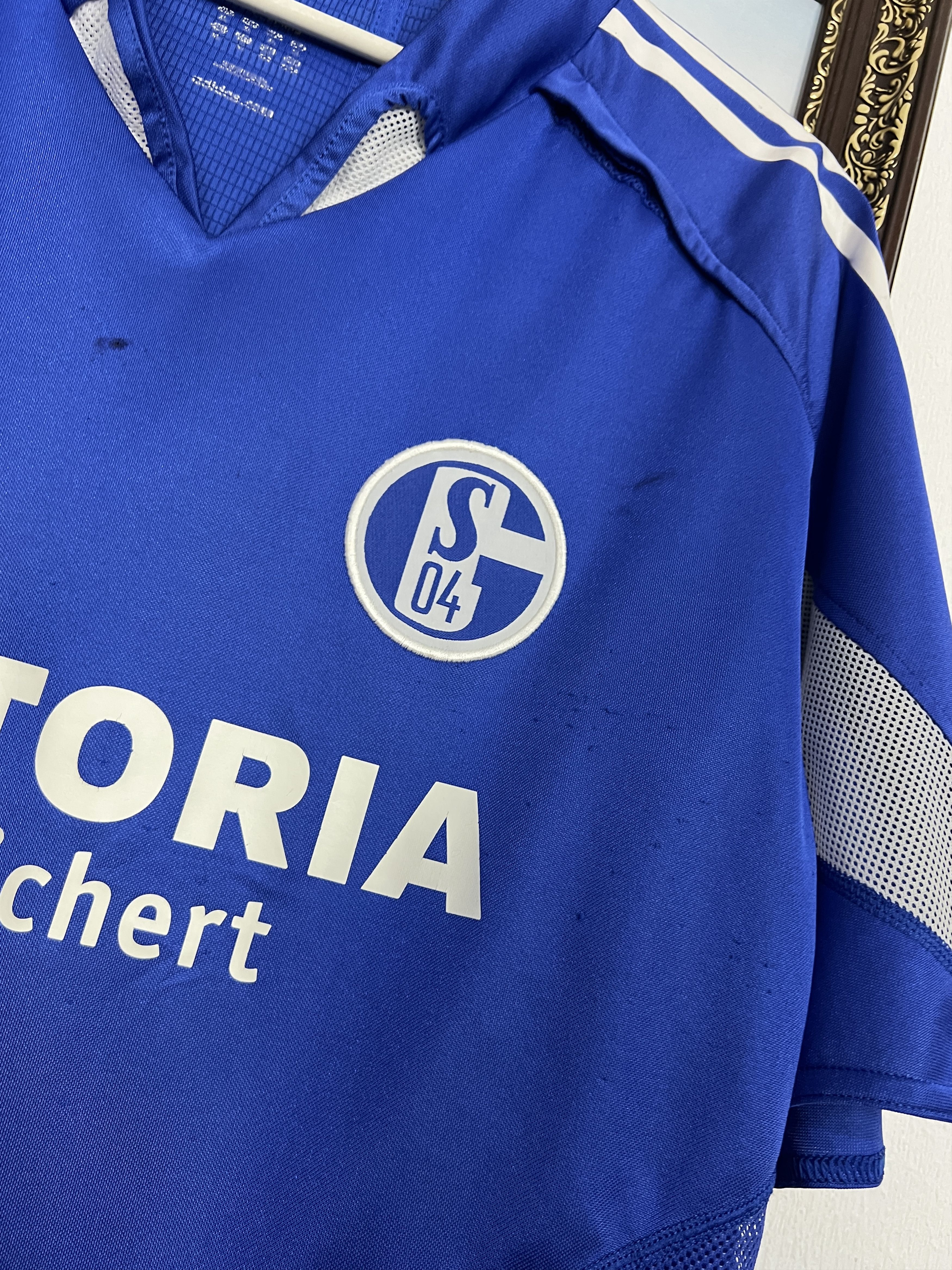 Adidas FC Schalke 04 football shirt Player #11 Sand Jersey Trikot Size US XL / EU 56 / 4 - 7 Thumbnail