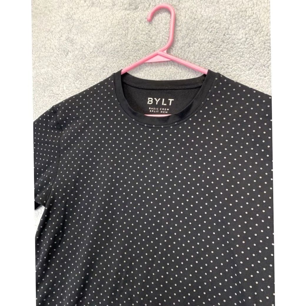 Vintage BYLT Shirt T-Shirt Crewneck Mens Small Black Polka Dot Lux Drop Cut Breathable Lightweight Size US S / EU 44-46 / 1 - 4 Thumbnail