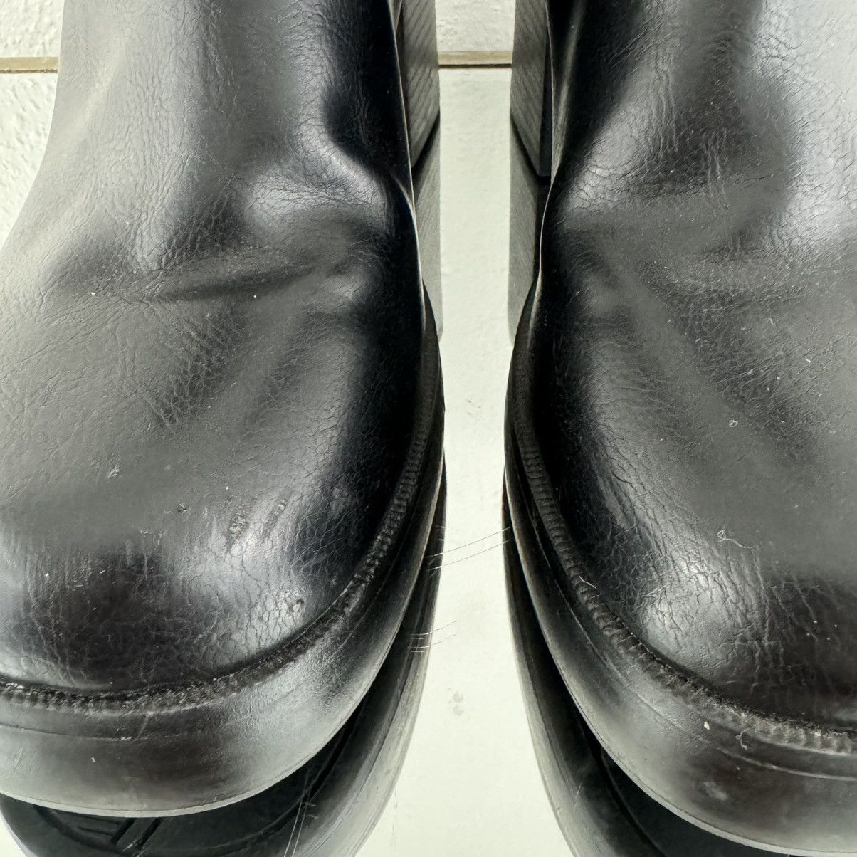 Other DIRTY LAUNDRY Black Faux Leather Groovy Platform Ankle Boots Size US 8.5 / IT 38.5 - 7 Thumbnail