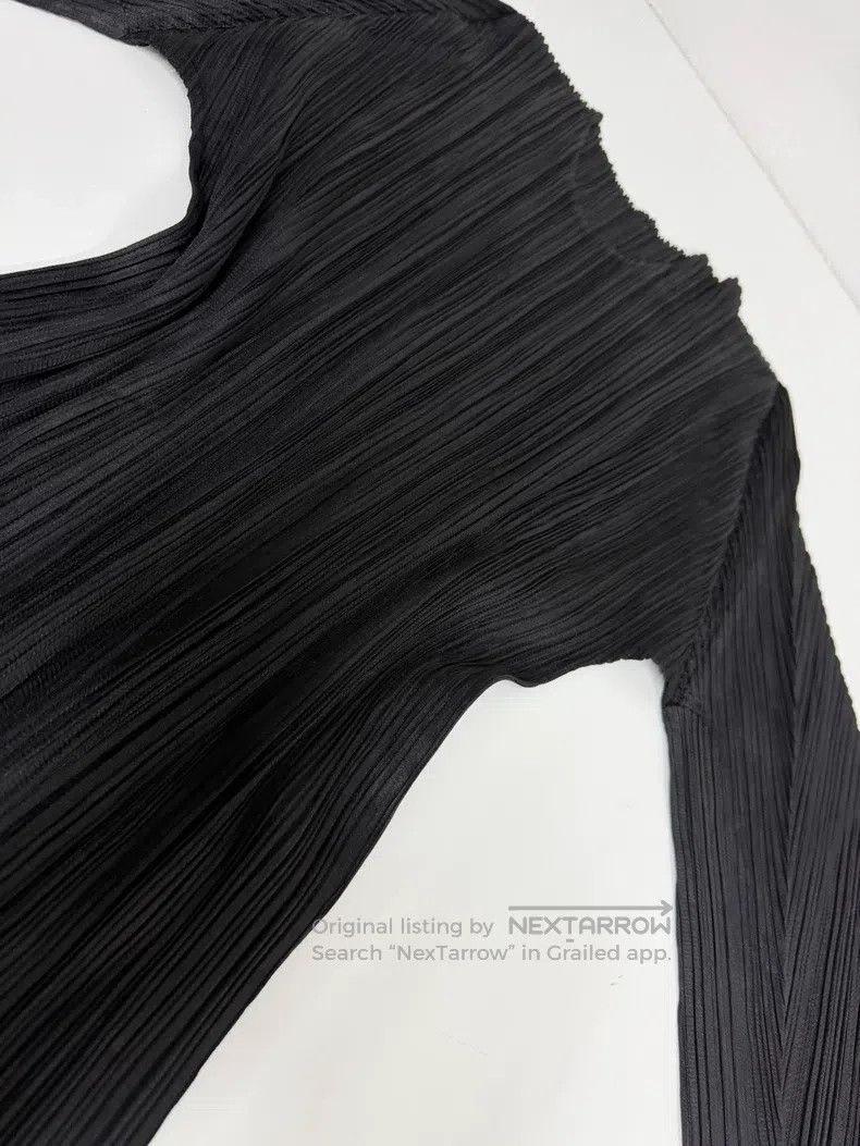 Issey Miyake Issey Miyake Black Pleated Main Line Crew Neck Long Sleeve Size M / US 6-8 / IT 42-44 - 3 Thumbnail