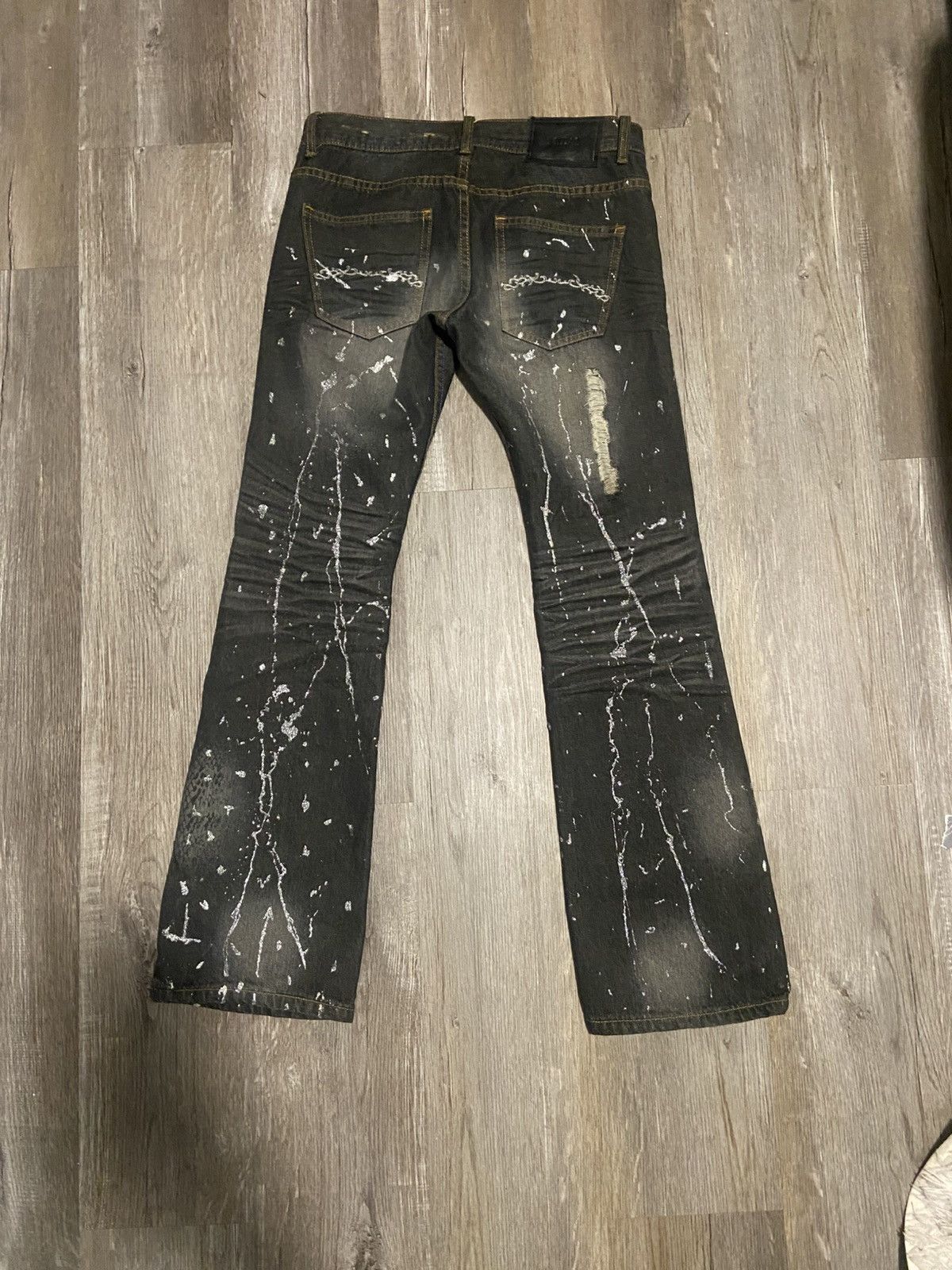 If Six Was Nine Midas Glitter Denim Jeans Size US 30 / EU 46 - 3 Thumbnail