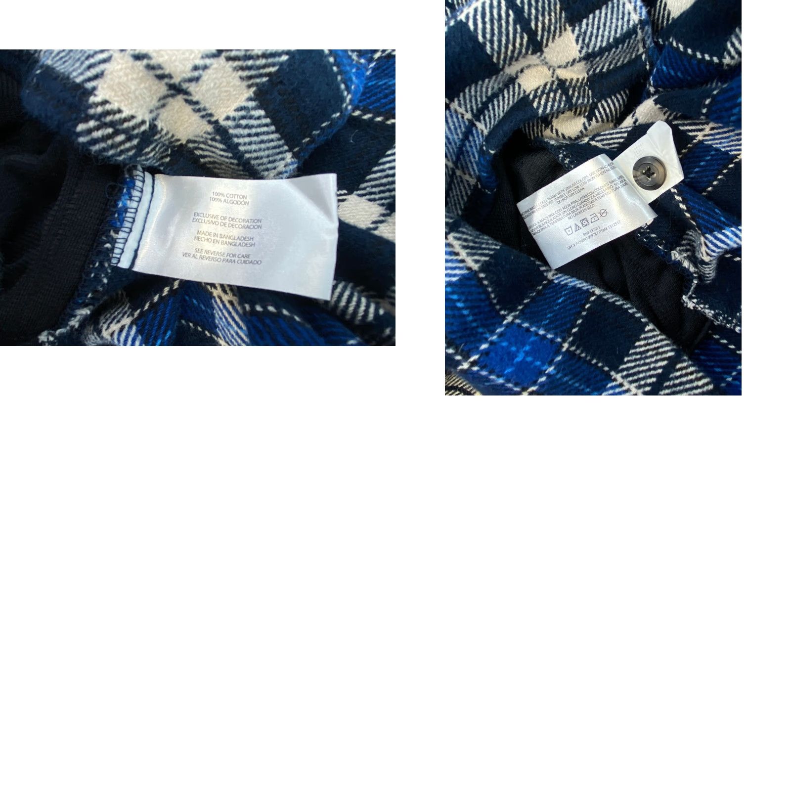 Orvis VINTAGE Orvis Heavy Flannel Shirt Shacket Men’s XLT Blue Black Plaid Double Flap Pockets Size US XL / EU 56 / 4 - 9 Thumbnail