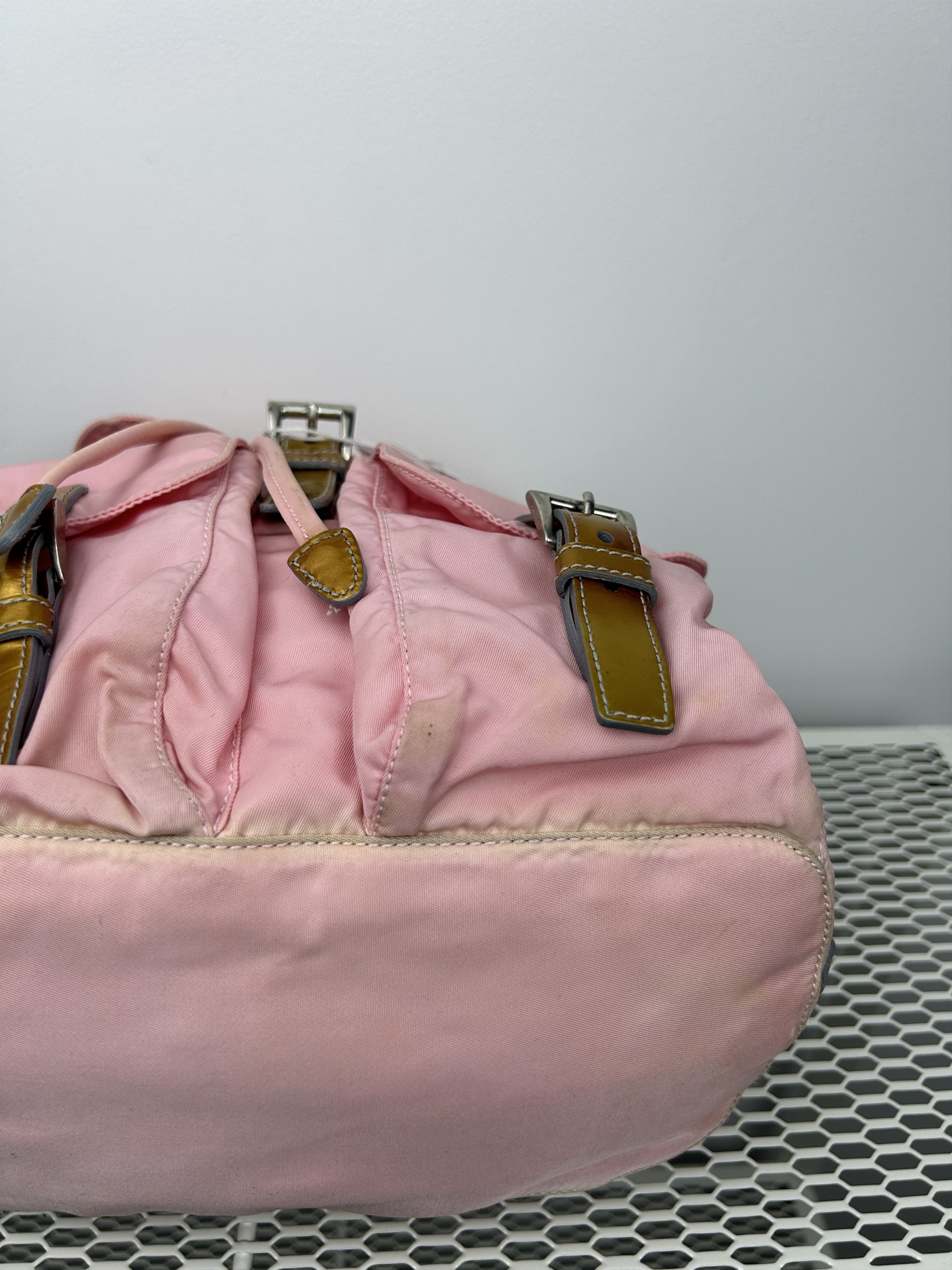 Prada Prada nylon triangle logo pink backpack Size ONE SIZE - 17 Thumbnail