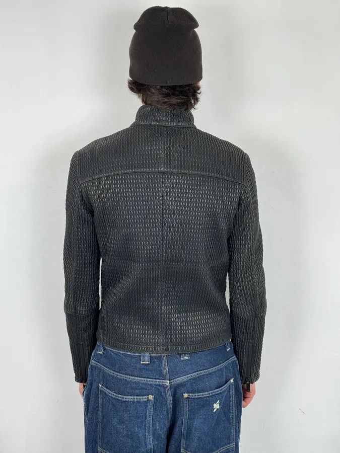 Emporio Armani SS2016 Emporio Armani Woven Asymmetrical Leather Jacket Size US S / EU 44-46 / 1 - 3 Thumbnail