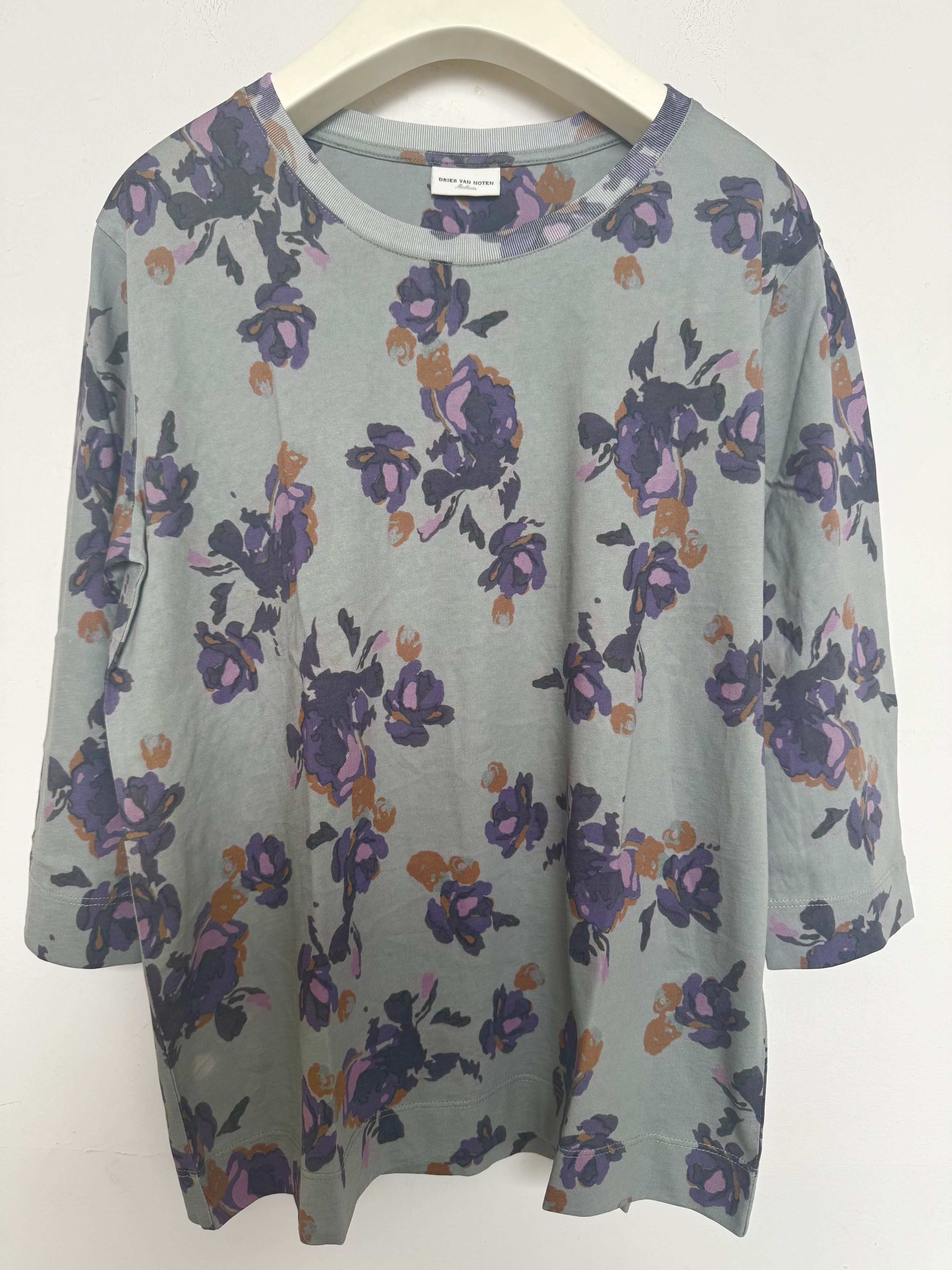Dries Van Noten Hefiz Floral Print Jersey Top Size M / US 6-8 / IT 42-44 - 1 Thumbnail