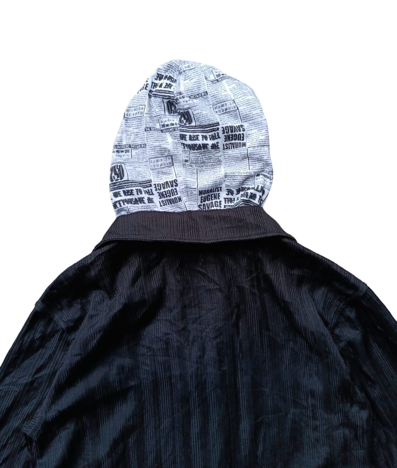 Japanese Brand The boys garden news papper double layer lace up hoodie Size US M / EU 48-50 / 2 - 9 Thumbnail