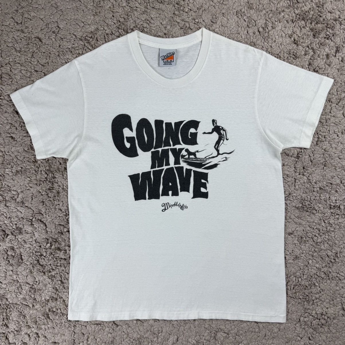 Japanese Brand Vintage Marbles & Co Japan Going My Wave T-shirt Size US L / EU 52-54 / 3 - 1 Thumbnail