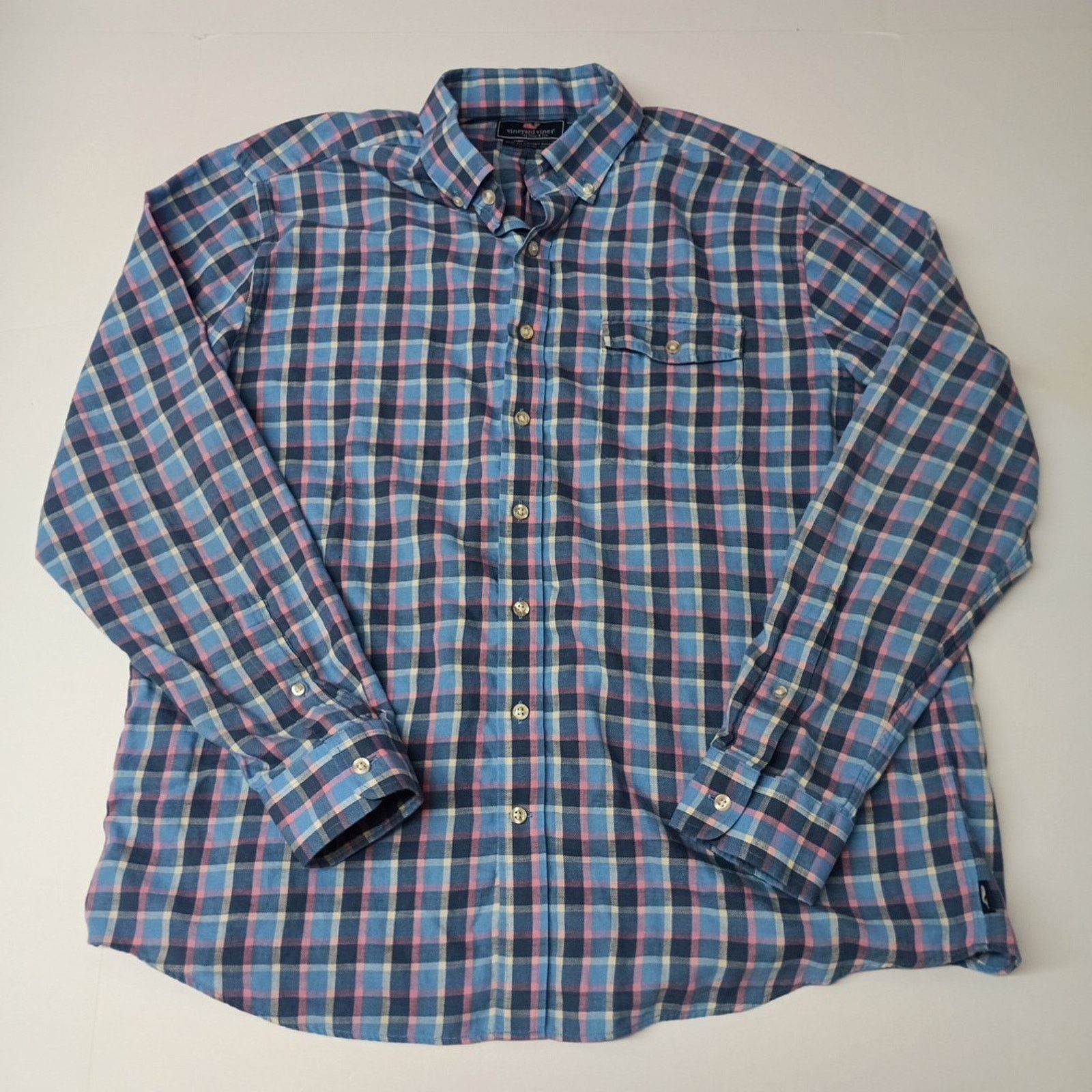 Vineyard Vines Vineyard Vines Crosby Shirt Men Size XL Linen Blend Slim Fit Size US XL / EU 56 / 4 - 1 Thumbnail