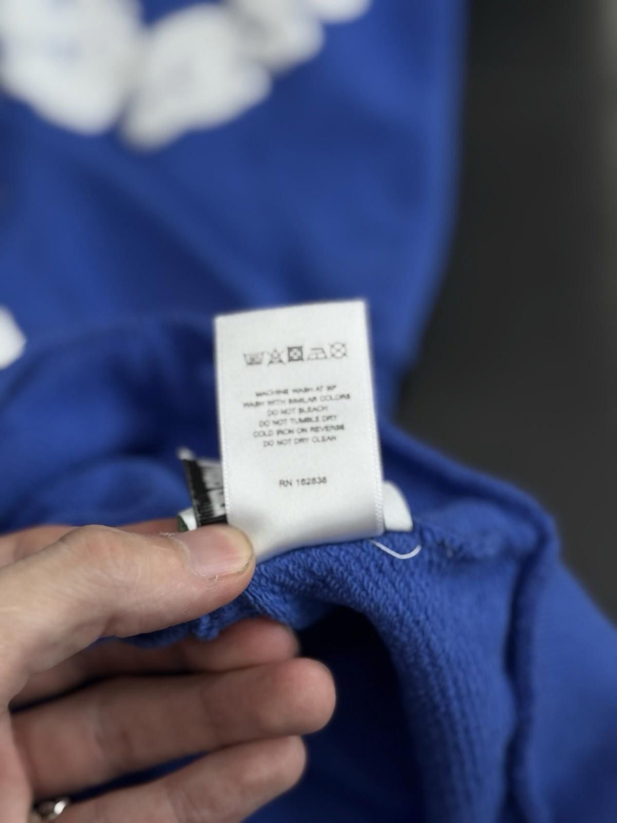 DENIM TEARS Size L - Denim Tears Cotton Wreath Blue Zip Up Hoodie Size US L / EU 52-54 / 3 - 11 Thumbnail