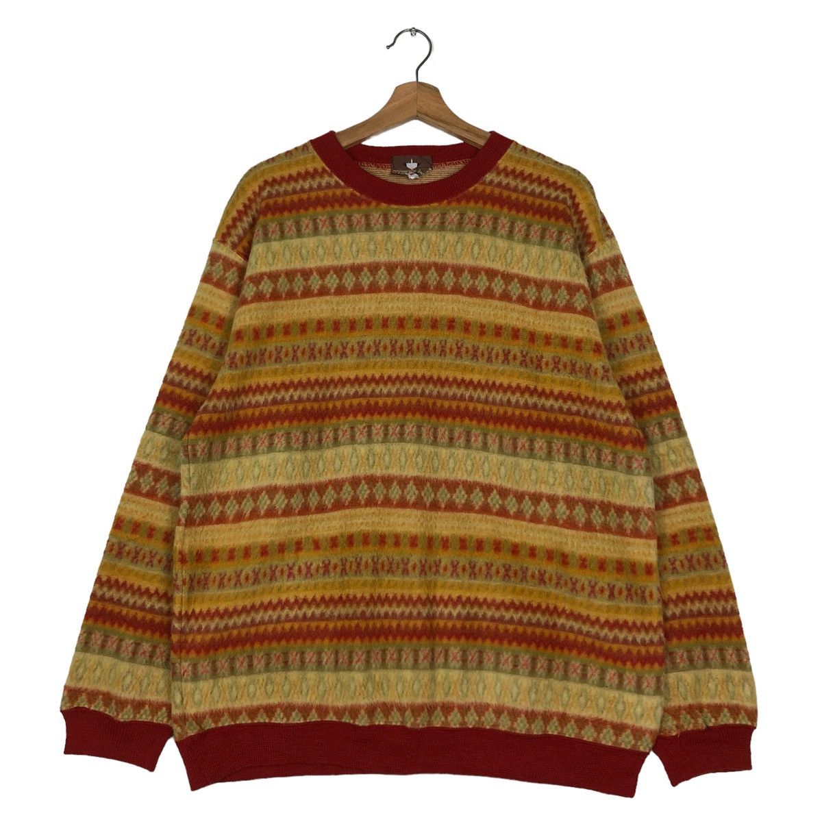 Japanese Brand × Vintage 🔥VINTAGE KNIT SWEATSHIRT NAVAJO NATIVE DESIGN GOOSE & GANDER Size US M / EU 48-50 / 2 - 1 Thumbnail