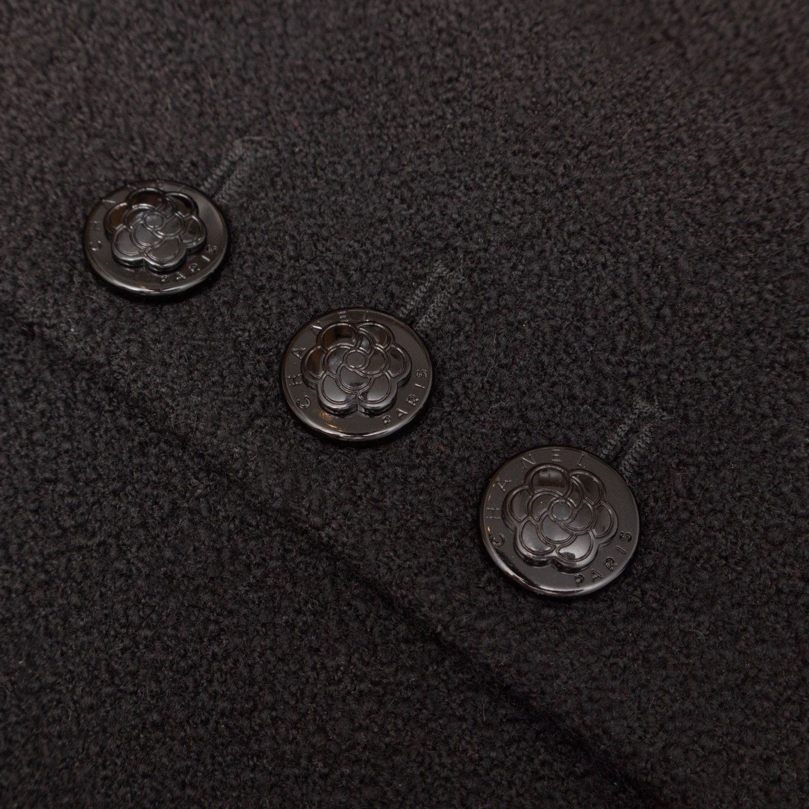 Chanel CHANEL Cropped Bouclé Camélia Double Breasted Wool Jacket Size L / US 10 / IT 46 - 17 Thumbnail
