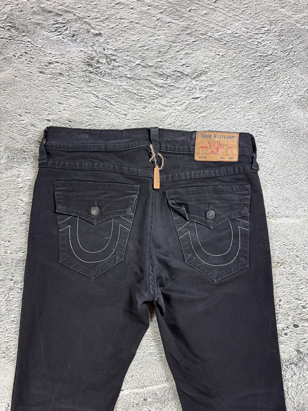 True Religion True Religion black jeans white thick stitching Y2K Rocco Size US 34 / EU 50 - 2 Thumbnail