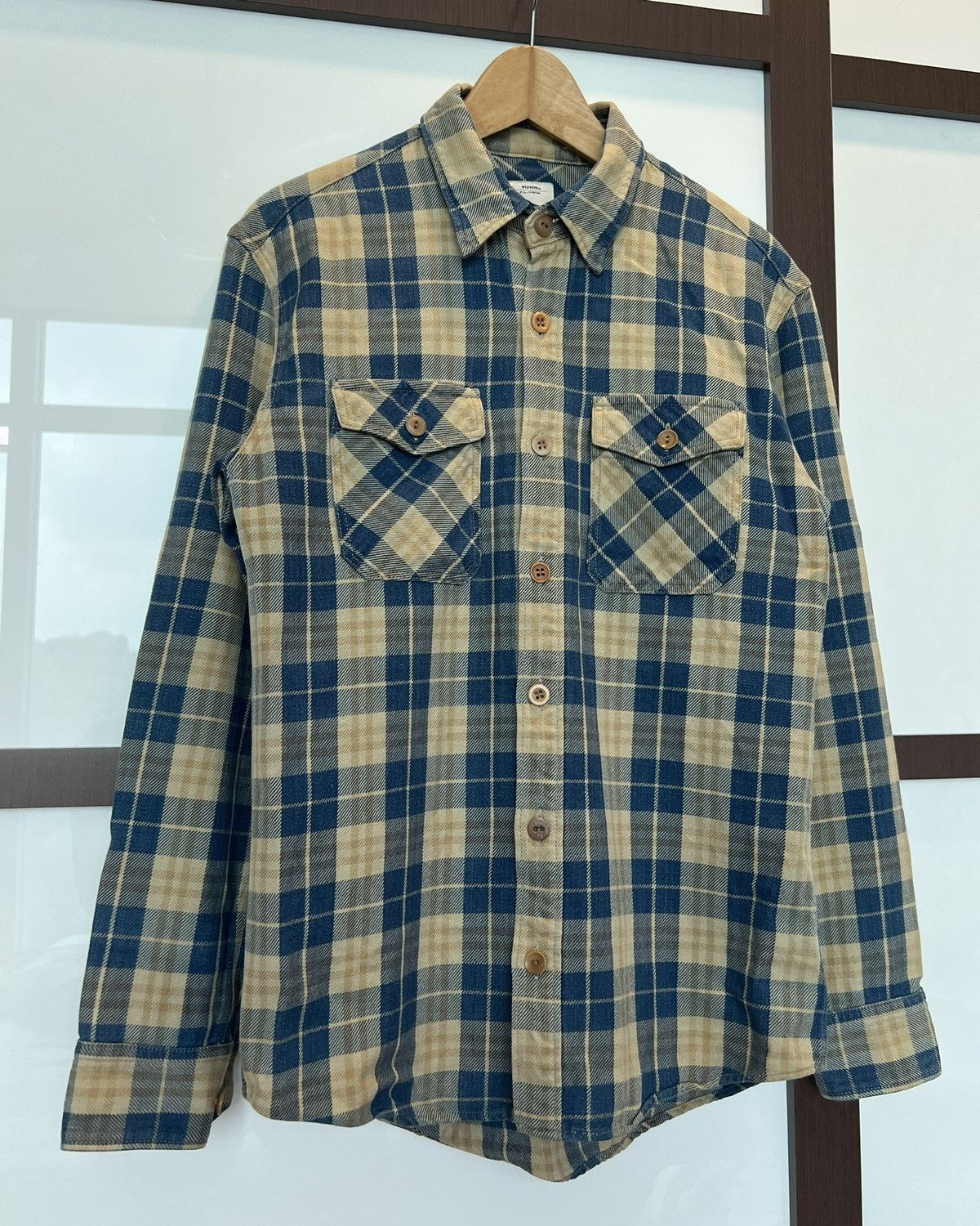 Visvim Visvim FW14 Black Elk Flannel (Indigo Check) Beige Size US S / EU 44-46 / 1 - 3 Thumbnail