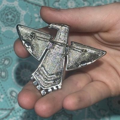 Other A30 Vintage Thunderbird Brooch Etched Detailing Feather Deta Size ONE SIZE - 4 Thumbnail