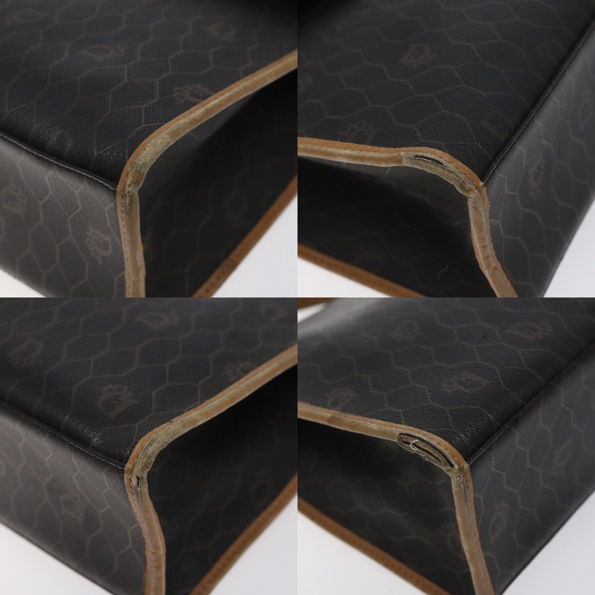 Dior DIOR Honeycomb Canvas Hand Bag Pvc Black Size ONE SIZE - 10 Thumbnail