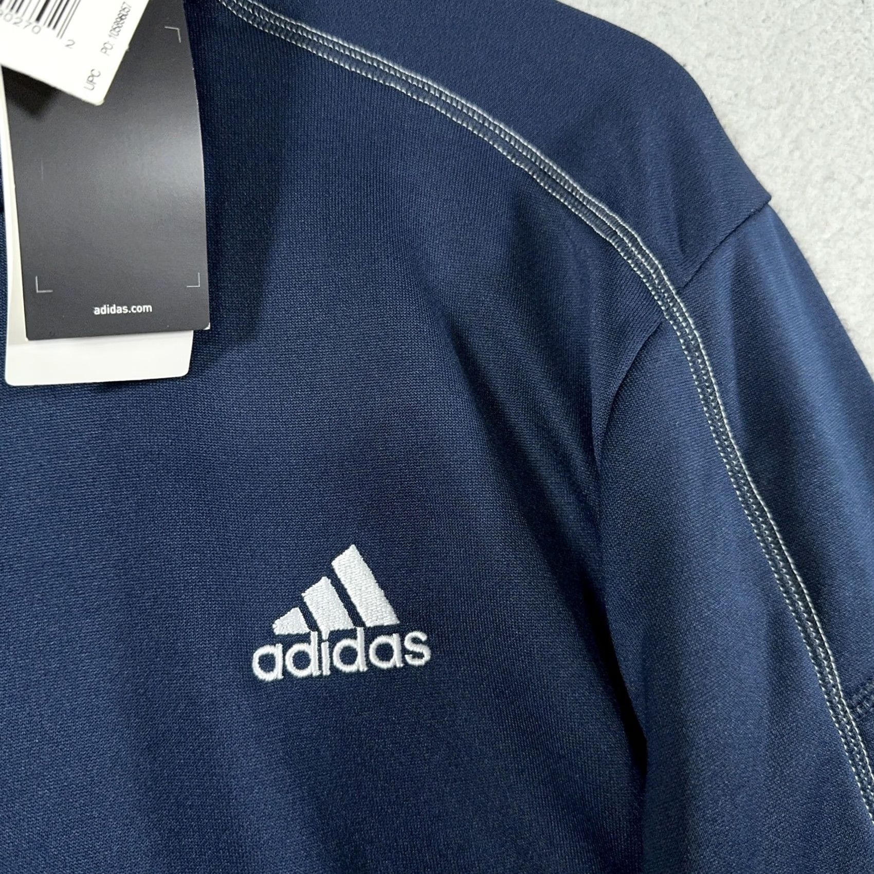 Adidas Adidas Pullover Jacket Mens XL Navy Blue 1/4 Zip Track Windbreaker Lightweight Athletic Size US XL / EU 56 / 4 - 5 Thumbnail