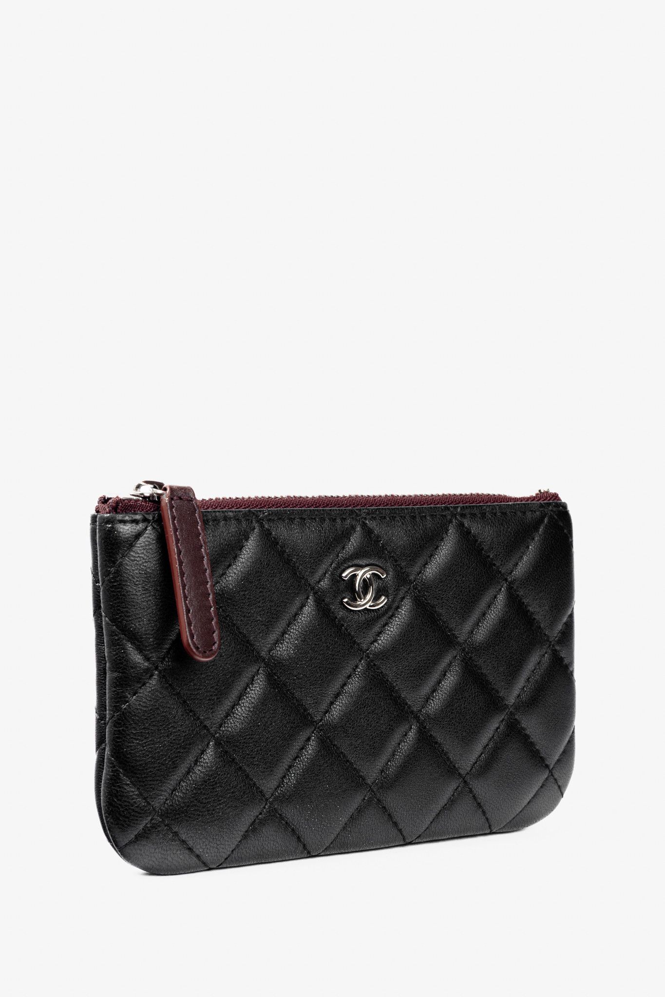 Chanel Chanel Black Lambskin Classic Zipped O Pouch Size ONE SIZE - 2 Thumbnail